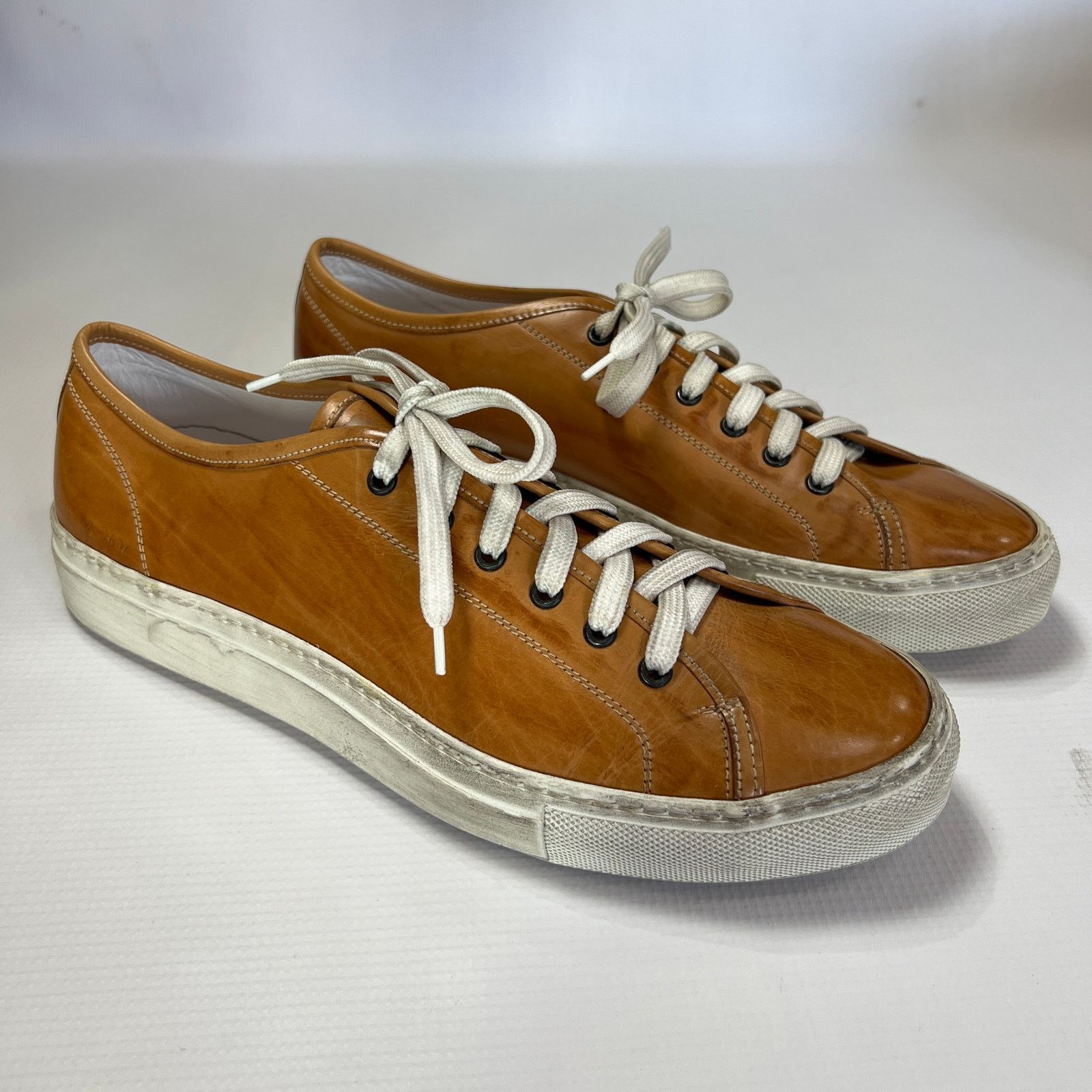 Common Projects Common Projects Tournament Low Tan Polished Leather Italy Size US 9 / EU 42 - 1 Thumbnail