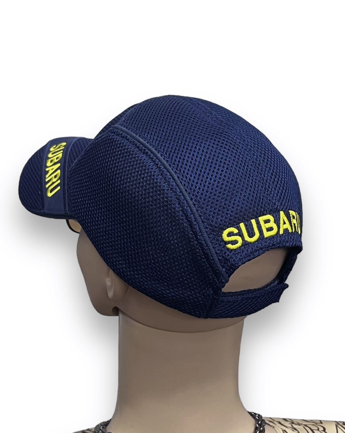 Sports Specialties 90’s SUBARU JPN 5 Panel Mesh Polyester Velcro Strapback Hat Size ONE SIZE - 4 Thumbnail