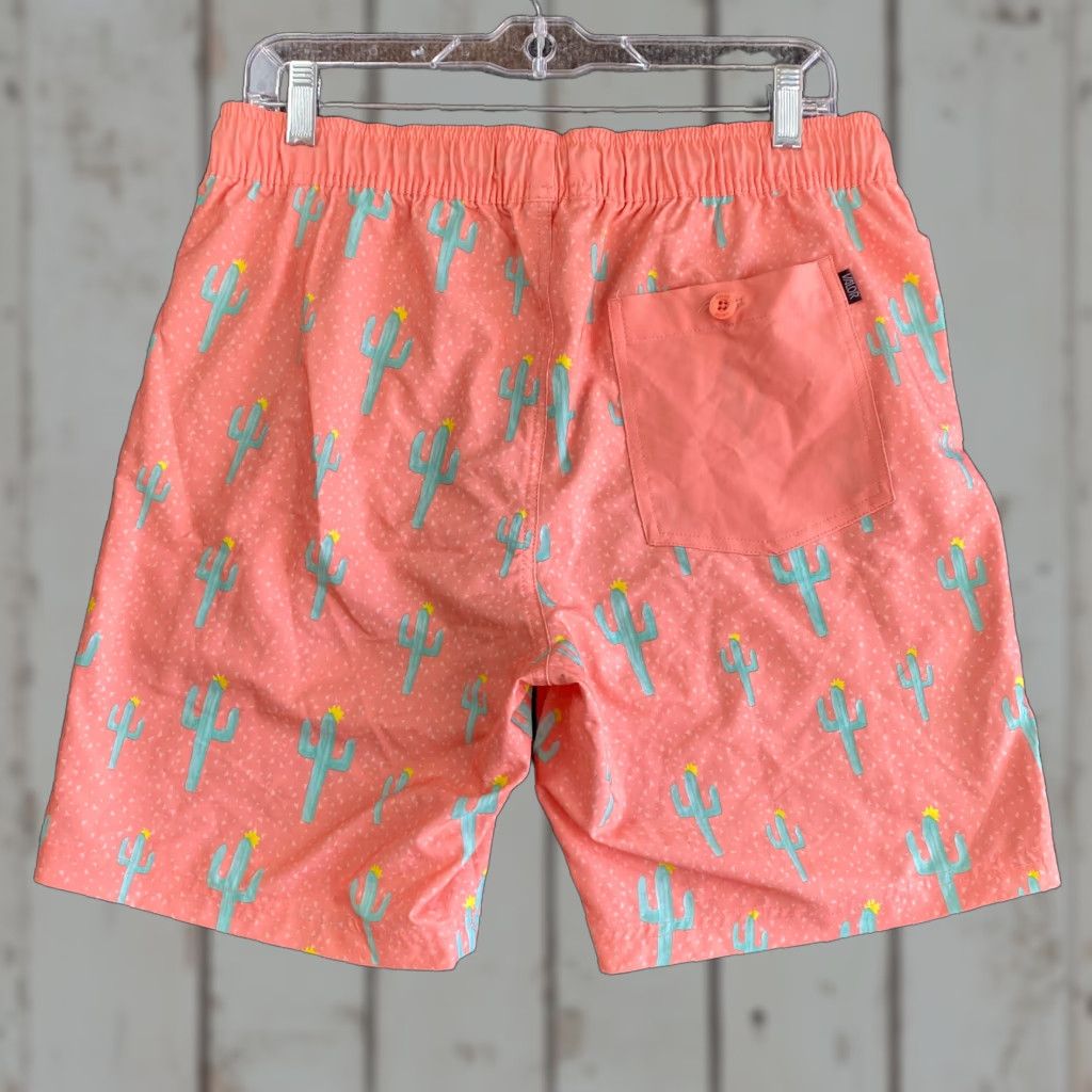 Vintage Valor Collective Board Shorts Men M Pink Cactus All Over Print Beach Beachwear 8in Inseam Casual Travel 90s? Size US 31 - 1 Thumbnail