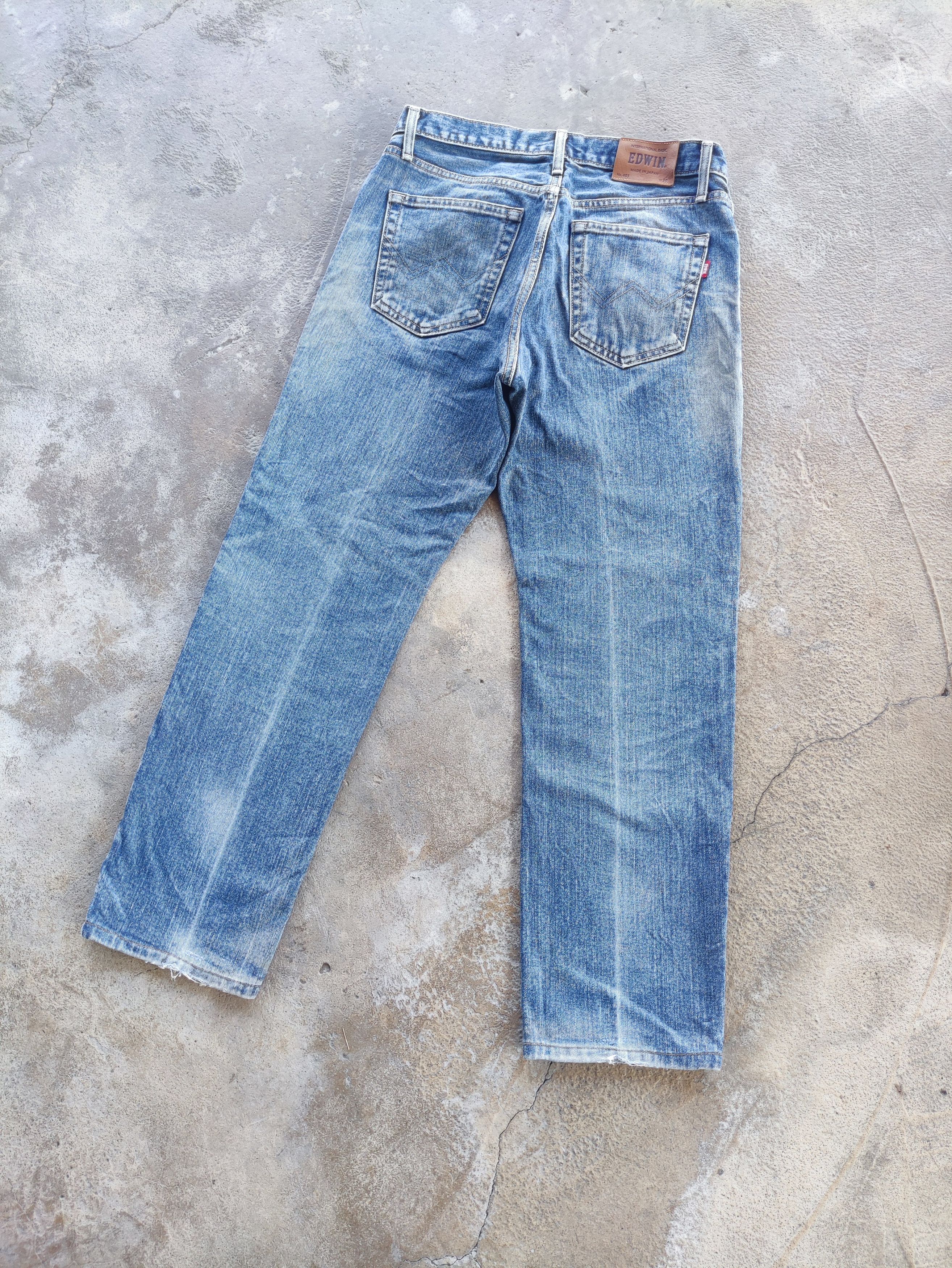 Edwin × Jean × Vintage Vintage Edwin Japan Distressed faded Denim Pants Jeans W30 Size US 30 / EU 46 - 8 Thumbnail