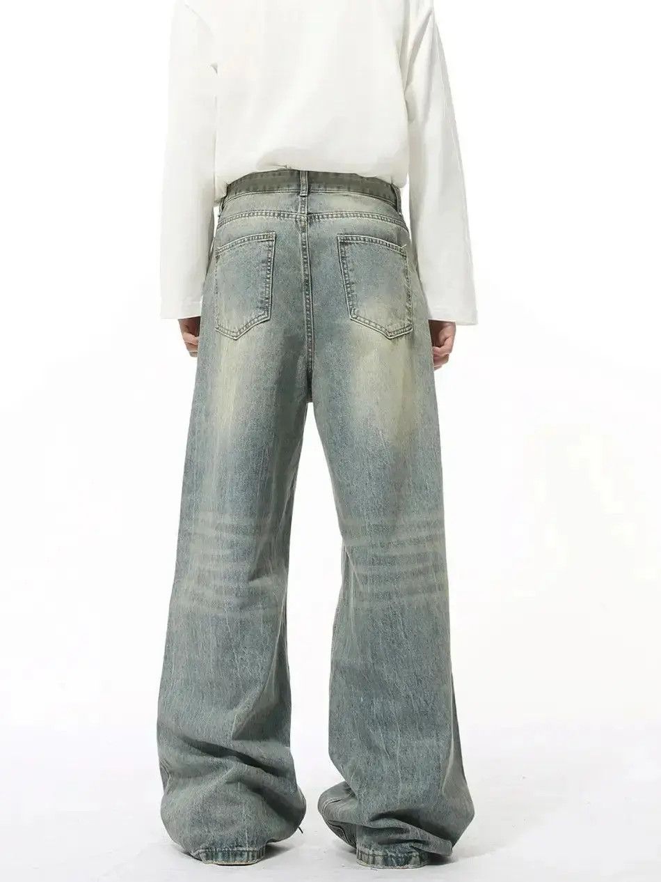 Japanese Brand Retro loose straight leg high street jeans Size US 32 / EU 48 - 2 Thumbnail