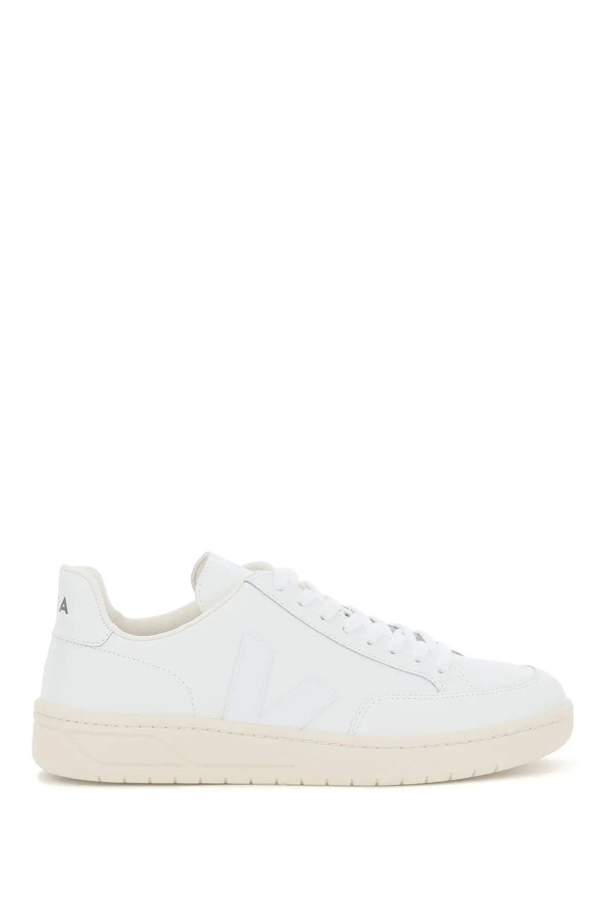 image of Veja O1S22I1N0324 V-12 Leather Sneakers In White, Men's (Size 9)