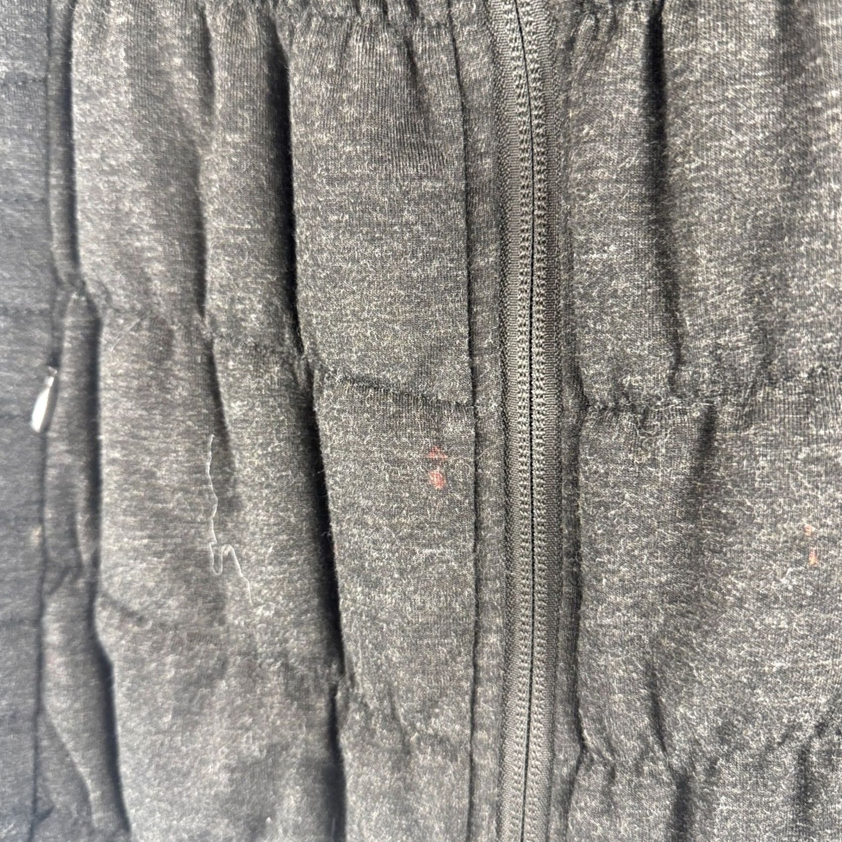 Blanc Noir Be by Blanc Noir Womens Charcoal Gray Ruched Hooded Puffer Vest Full Zip M Slim Quilted Size M / US 6-8 / IT 42-44 - 5 Thumbnail