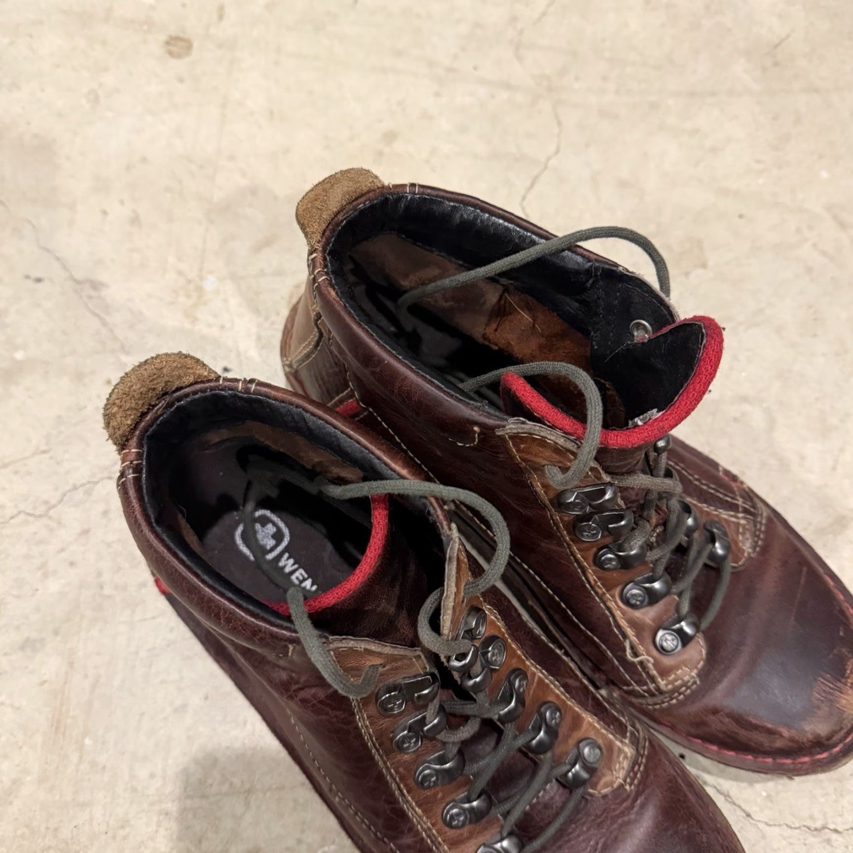 Vintage Wenger Swiss Army Womens Brown Leather Ankle Boots Lace Up Size US 9 Boots Women Brown Leather Ankle Lace Up Size US 9 Wenger Swiss Army Womens Size US 9 / IT 39 - 3 Thumbnail