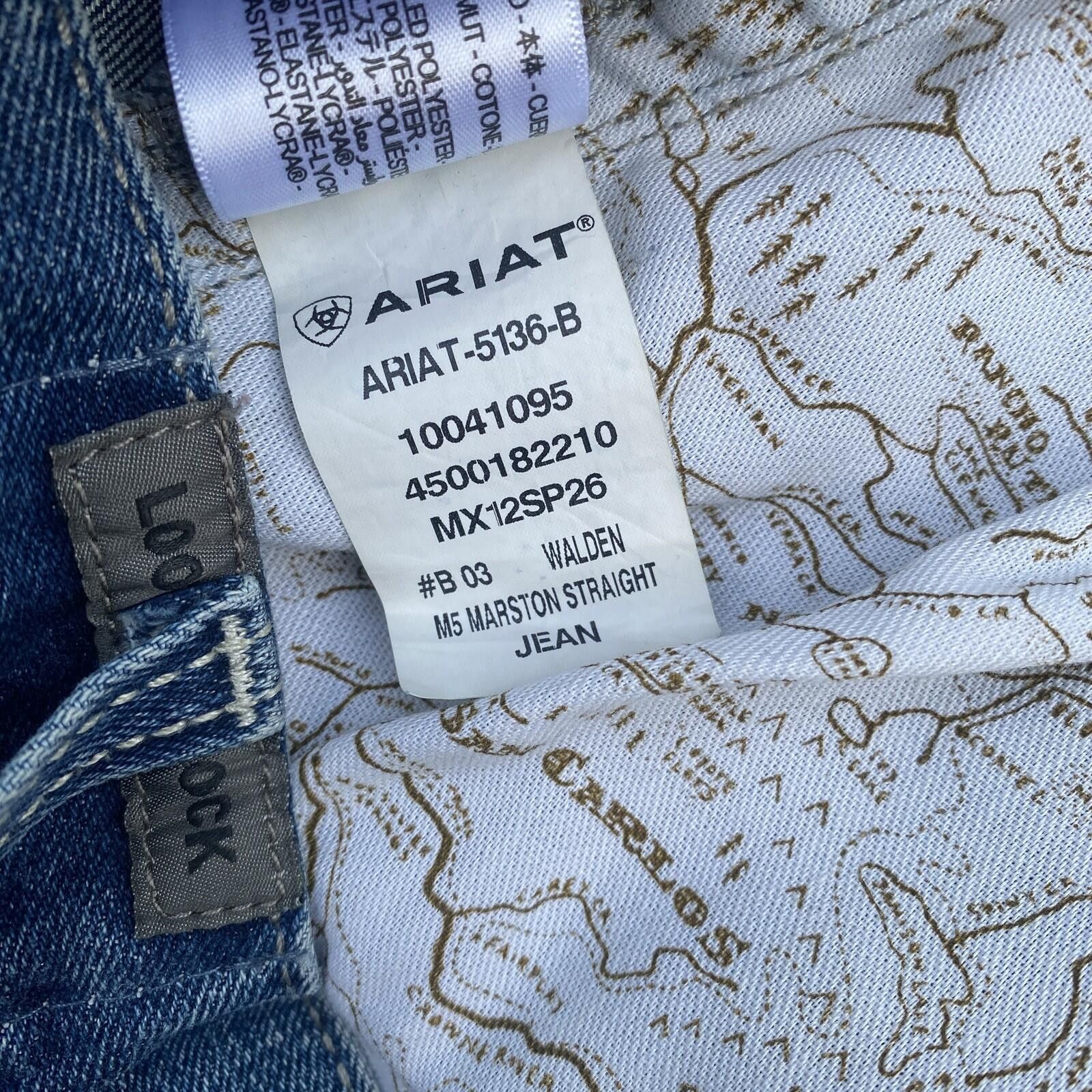 Ariat Ariat M5 Marston Men’s Sz 35x36 Straight Fit Leg Jeans Blue Size US 35 - 5 Thumbnail