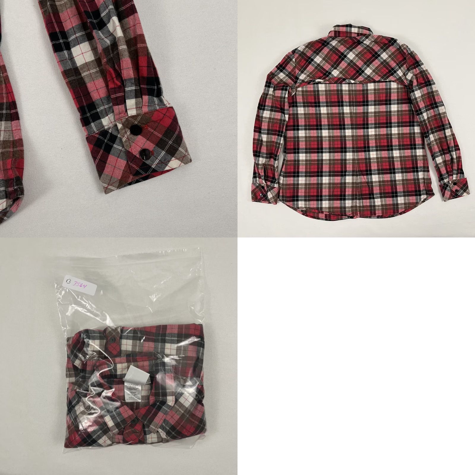 VINTAGE? No — Finley Button Up Shirt Womens Large Lucinda Trench Plaid Flannel Blouse