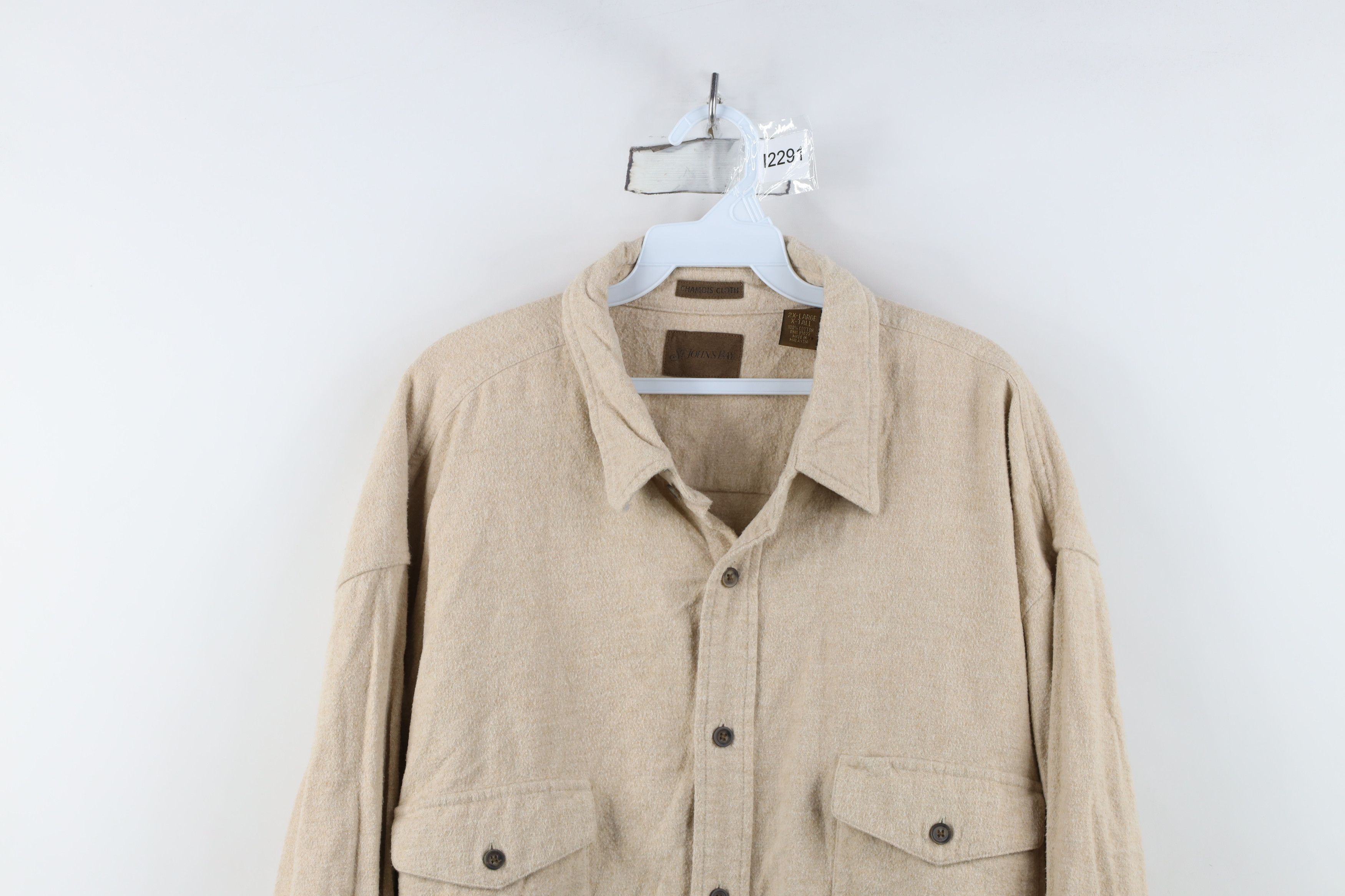 Vintage Vintage 90s Streetwear Faded Chamois Cloth Button Down Shirt Size US XXL / EU 58 / 5 - 2 Thumbnail