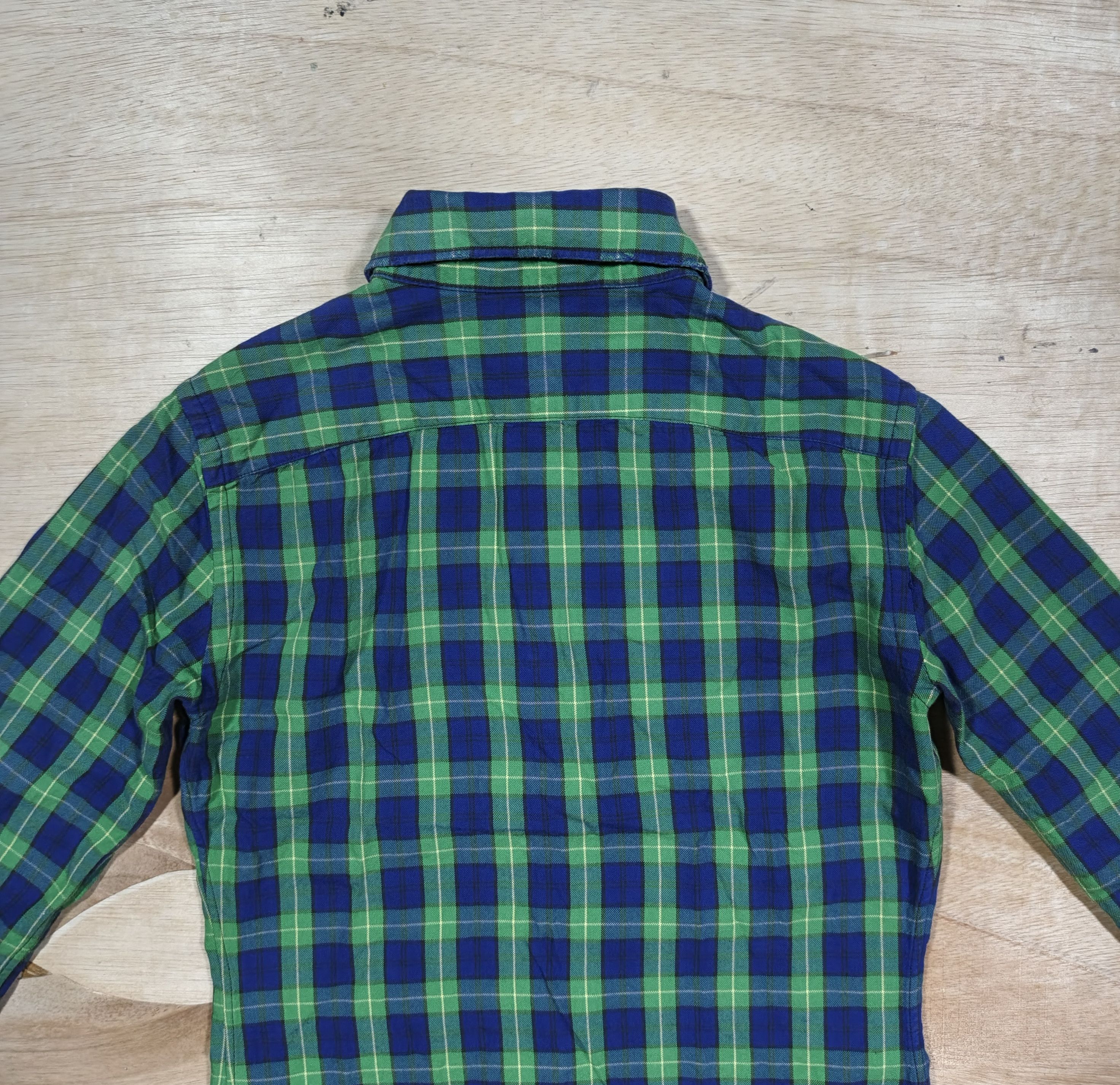 45rpm 45rpm Green & Blue Plaid Longsleeve Shirt Size M / US 6-8 / IT 42-44 - 6 Thumbnail