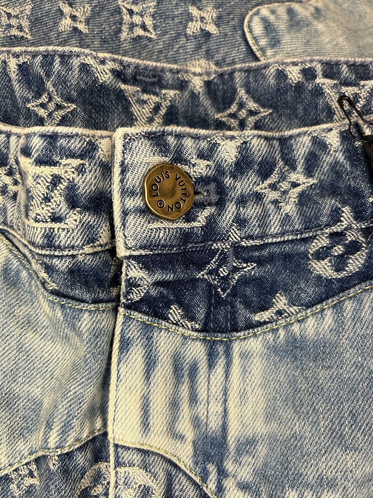 Louis Vuitton × Nigo LOUIS VUITTON X NIGO MONOGRAM PATCHWORK DENIM JEANS Size US 36 / EU 52 - 3 Thumbnail