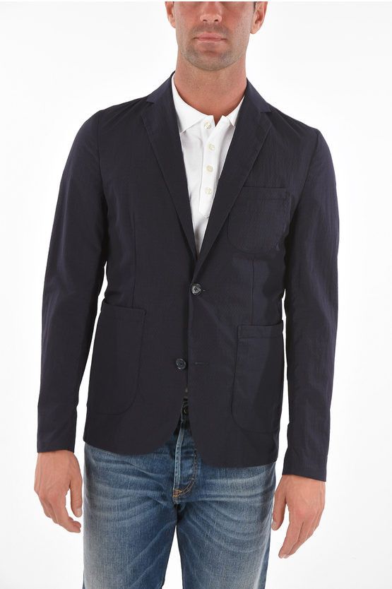 Corneliani CC COLLECTION 2-button blazer with Honeycomb Pattern | Grailed