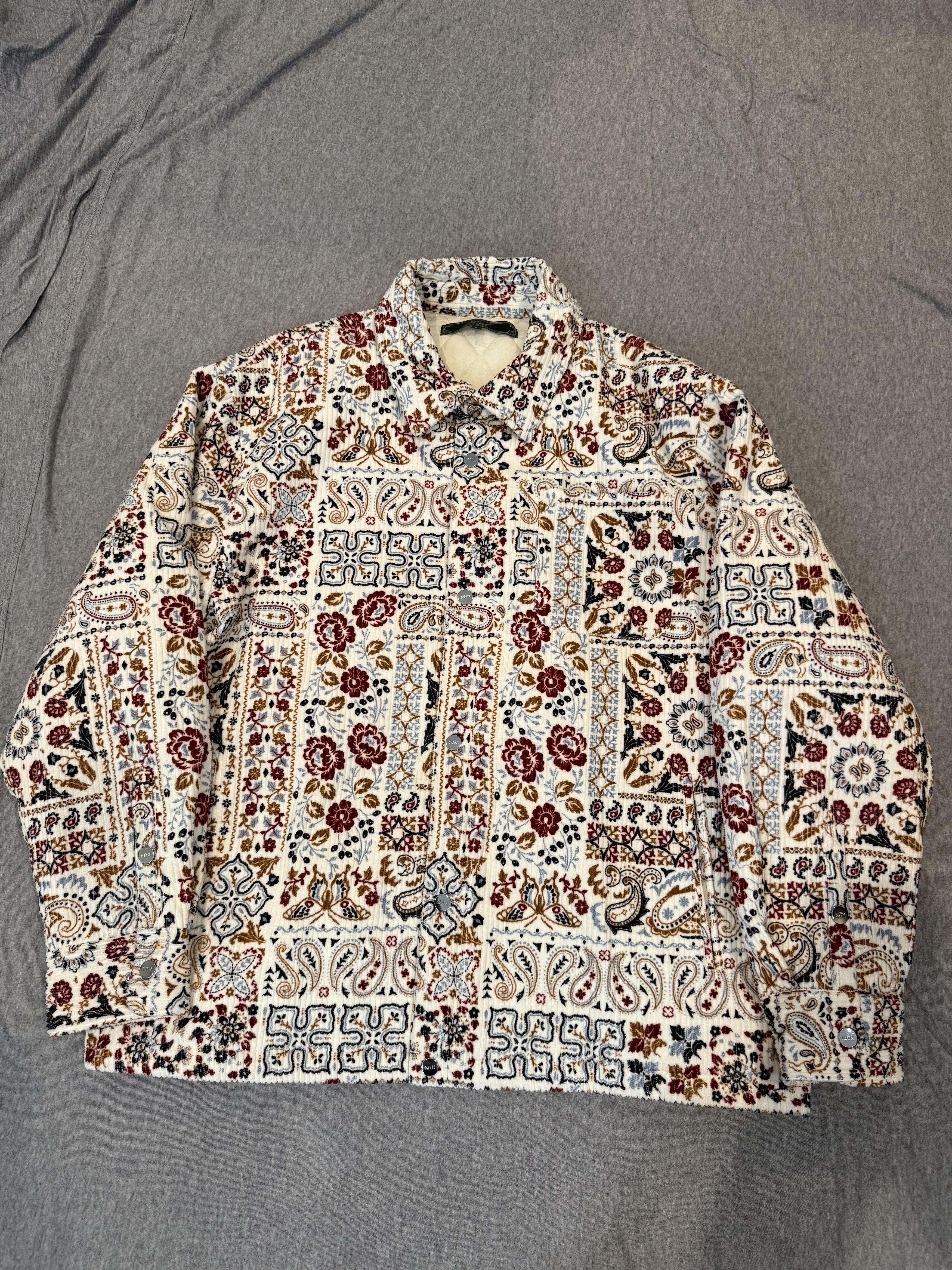 Kith Kith Paisley Brixton Puffed Shirt Jacket Sandrift Size US XL / EU 56 / 4 - 1 Thumbnail
