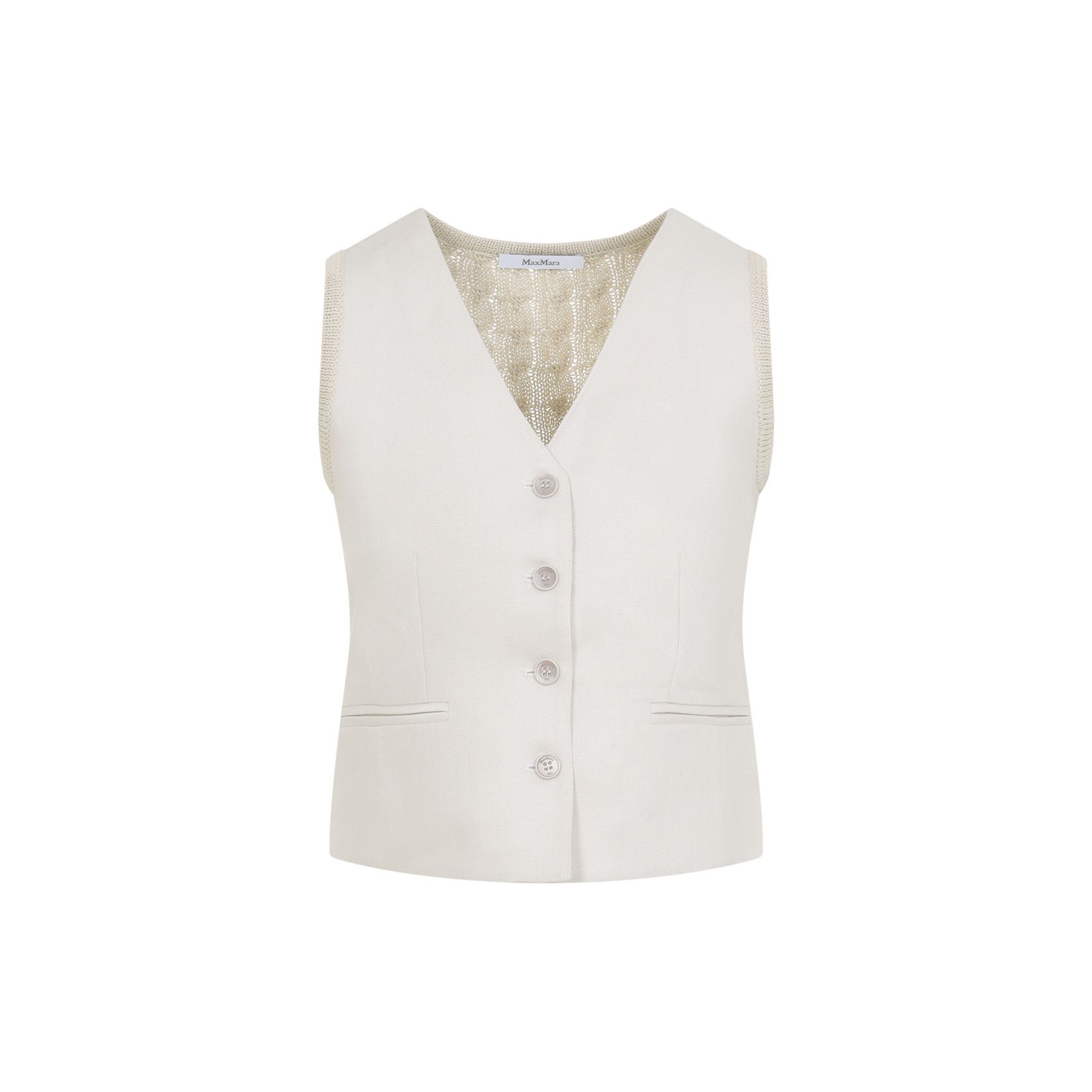 Max Mara Max Mara Calibri Linen Vest Size S / US 4 / IT 40 - 1 Thumbnail