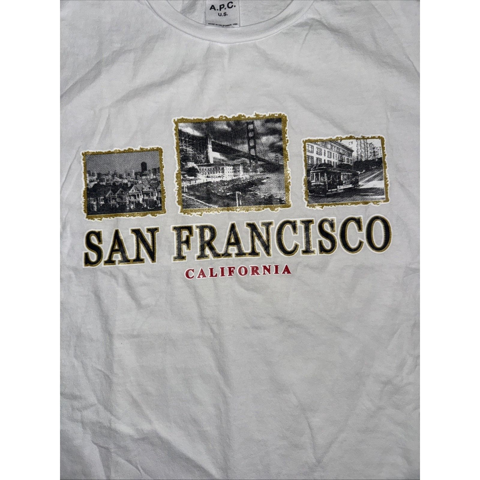 A.P.C. A.P.C. San Francisco California Graphic T-Shirt White M Size US M / EU 48-50 / 2 - 2 Thumbnail