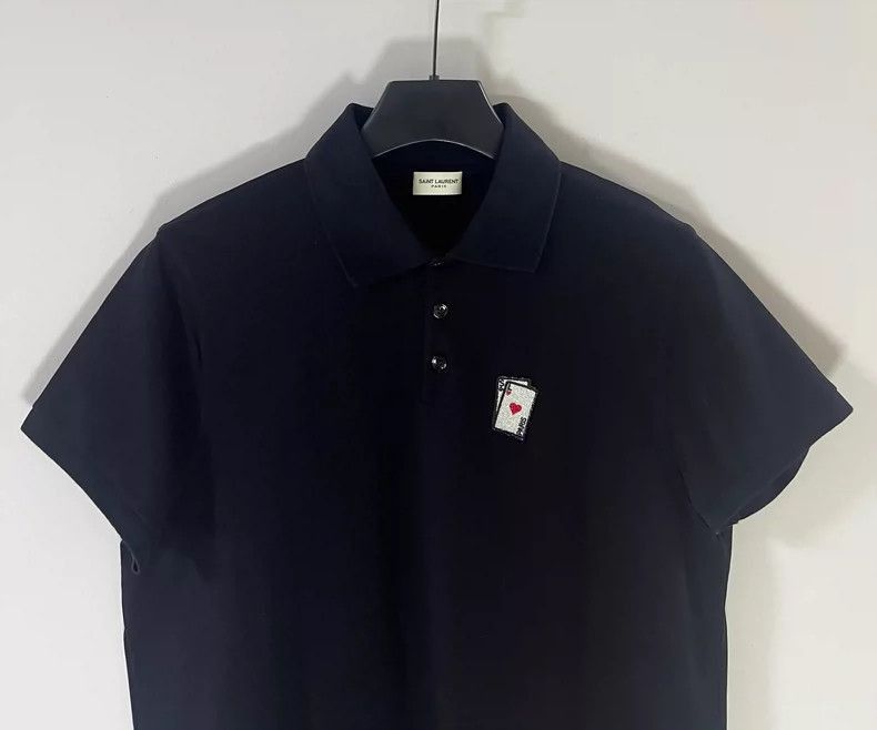 Saint Laurent Paris Saint Laurent Men's Short Sleeve Polo Shirt-2506 Size US L / EU 52-54 / 3 - 3 Thumbnail
