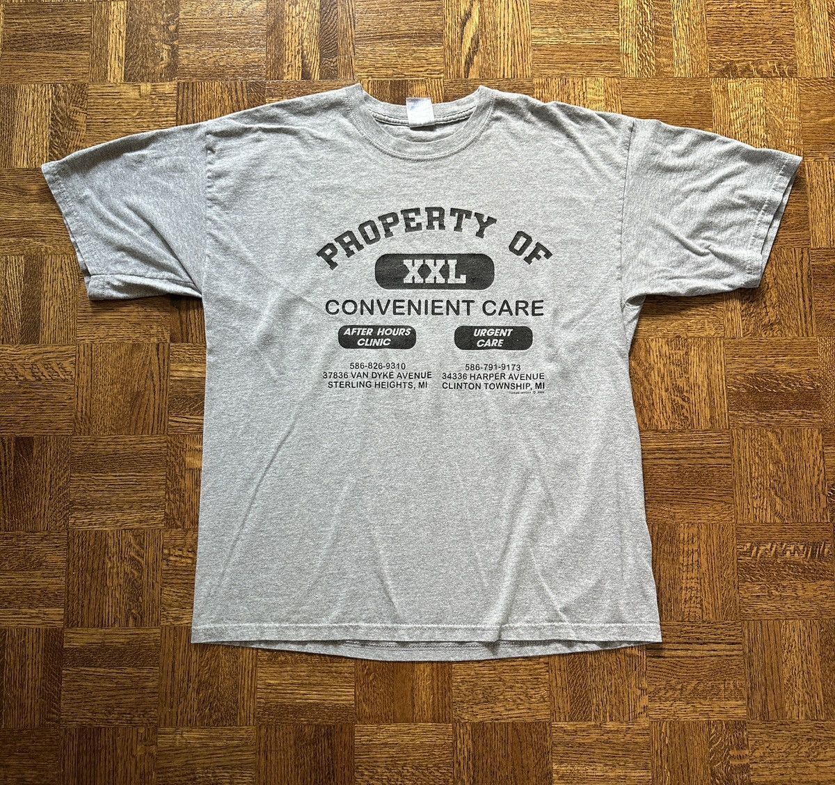 Japanese Brand Vintage Y2K Property of Convenient Care Graphic Tee Size US XL / EU 56 / 4 - 1 Thumbnail