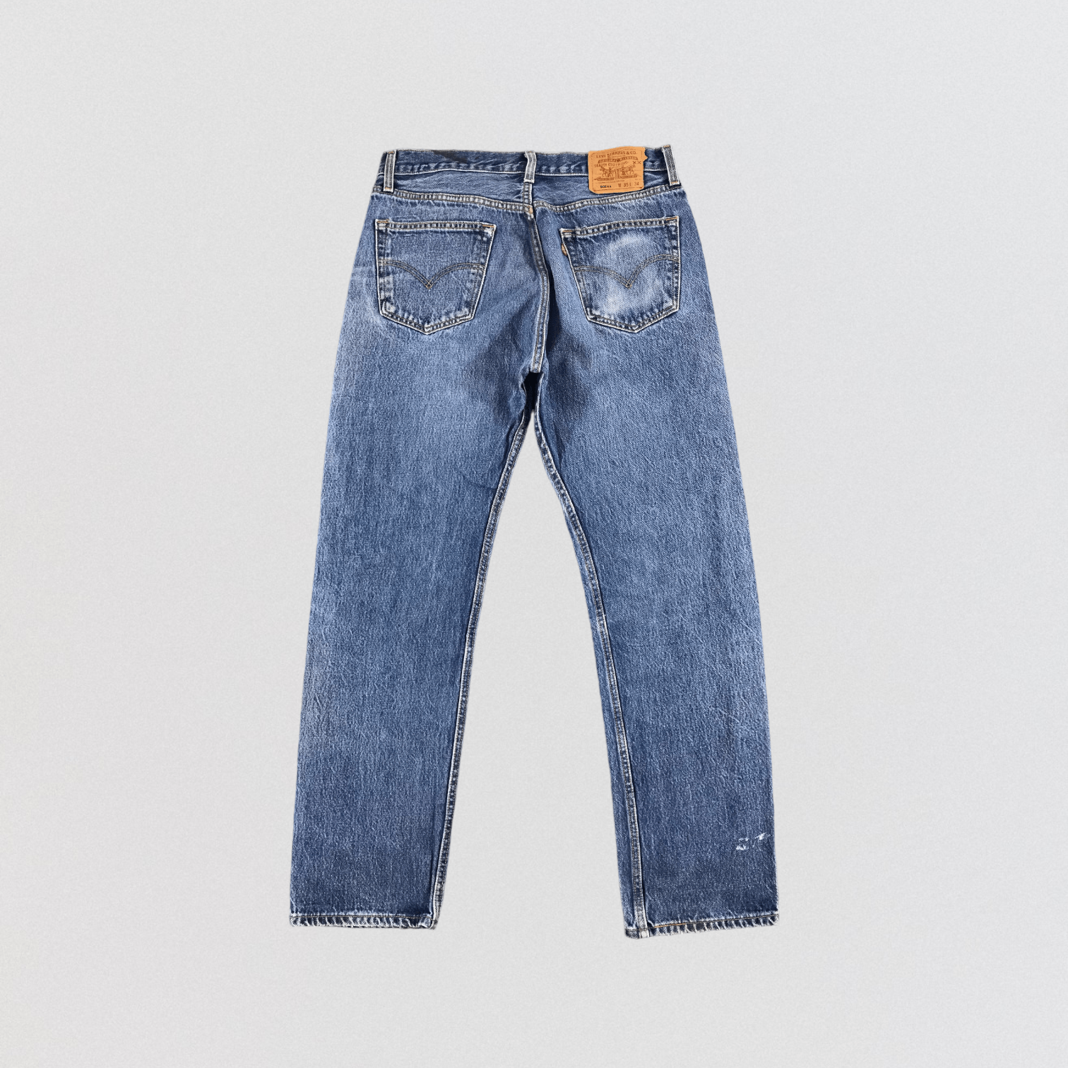 Levi's 90s Vintage Blue Wash Levis 501 Jeans-JM1738 Size US 33 - 2 Thumbnail