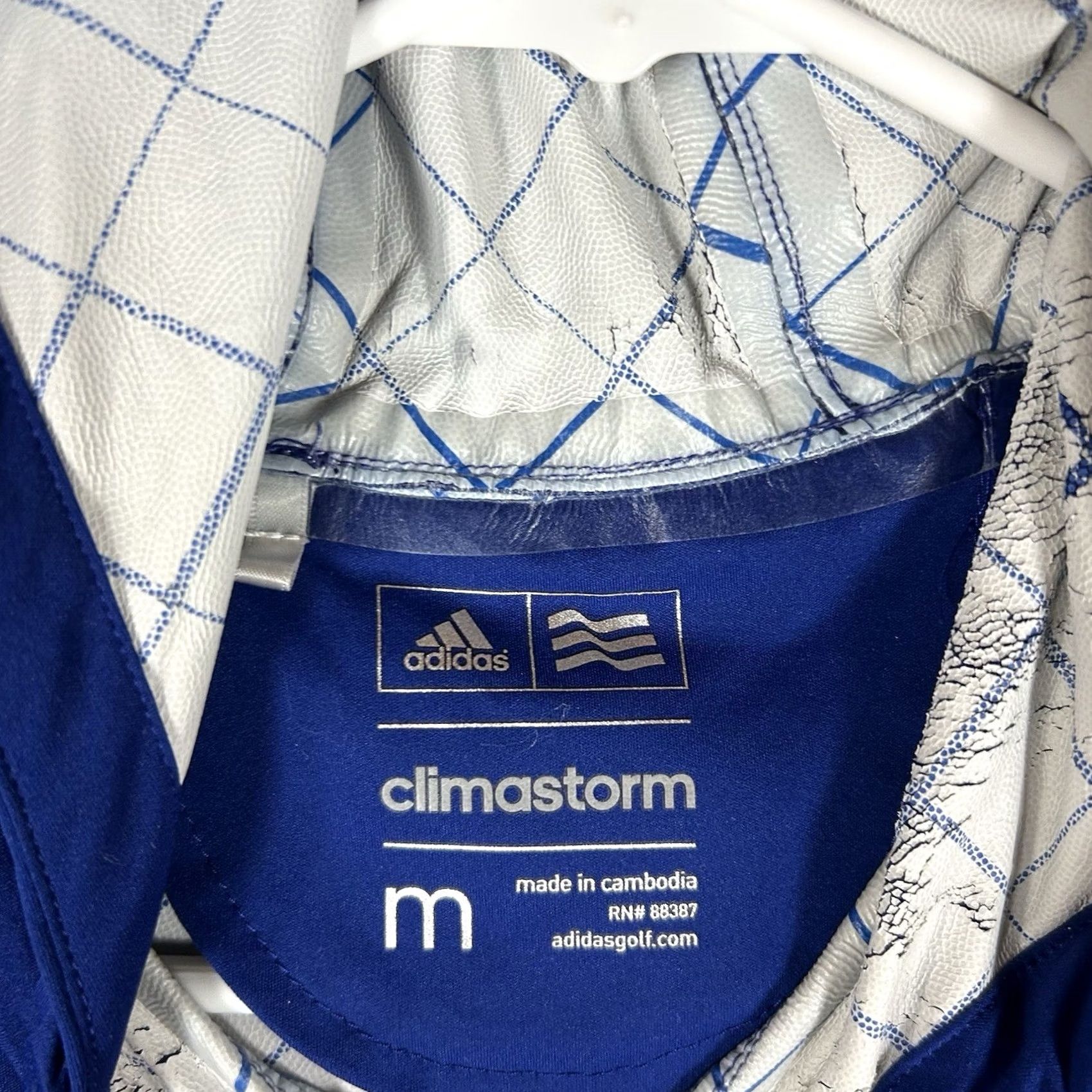 Adidas Adidas Climastorm Full Zip Hooded Rain Jacket Womens Medium Blue Mid Length Top Size M / US 6-8 / IT 42-44 - 3 Thumbnail