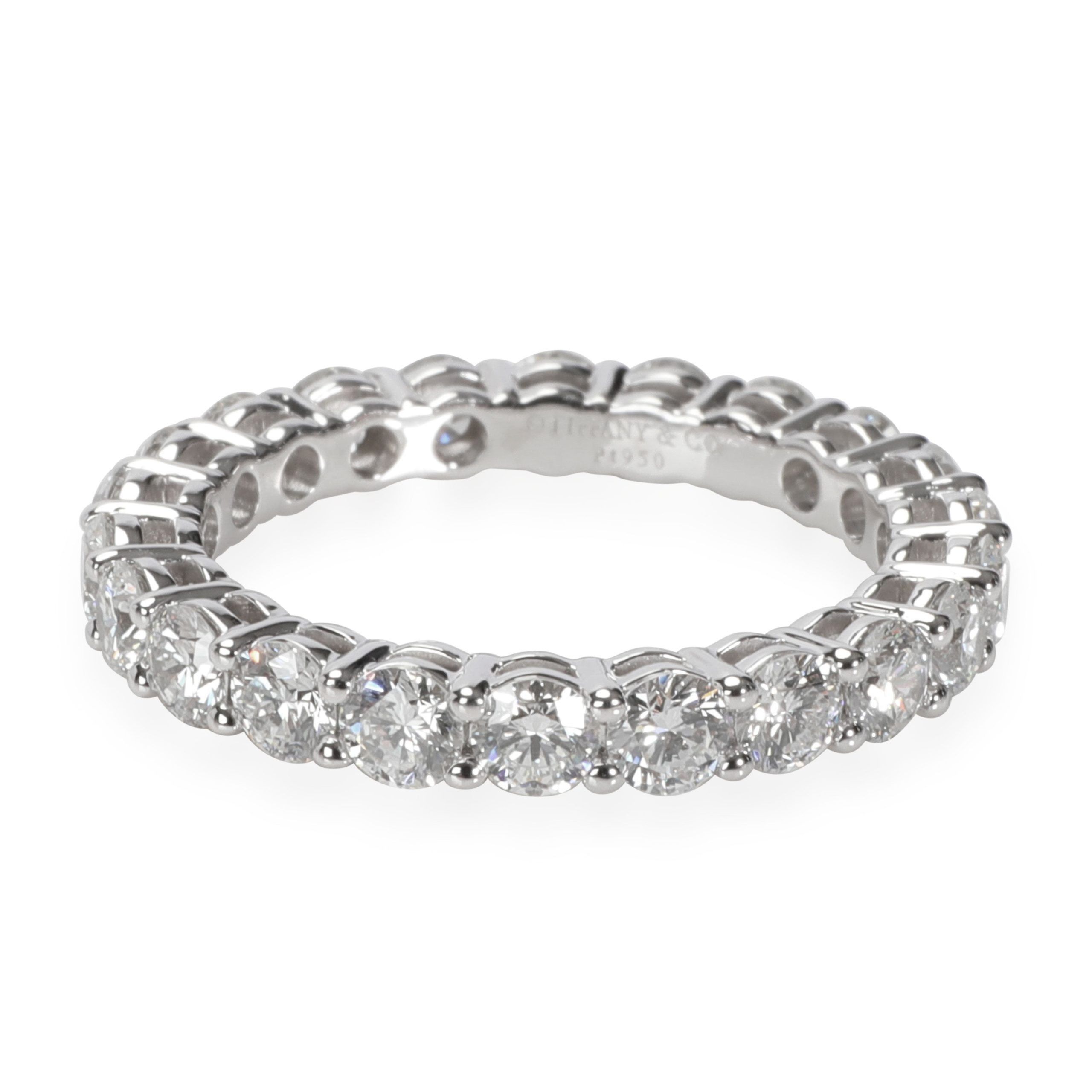 image of Tiffany Co Tiffany & Co. Diamond Eternity Band In Platinum 1.80 Ctw in Silver, Women's