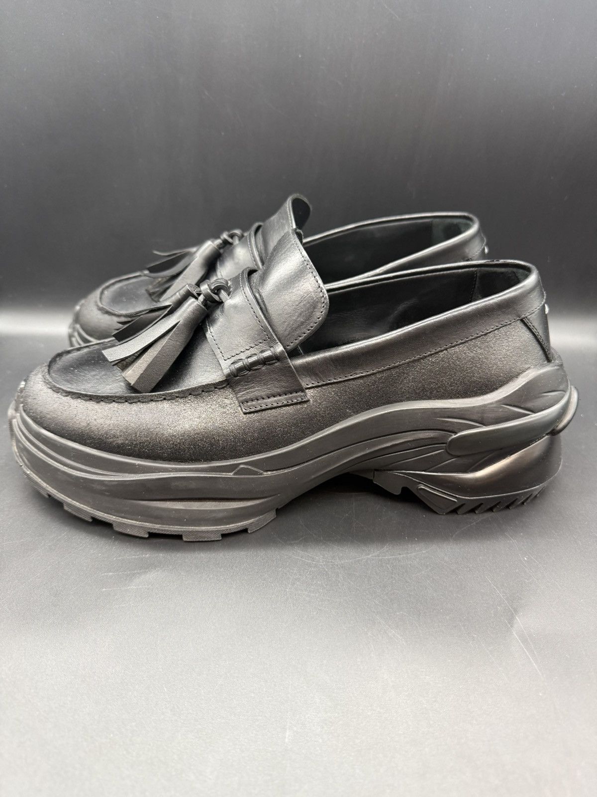 Maison Margiela Maison Margiela Tassel Loafer Sneaker Sole — Black Leather Size US 12 / EU 45 - 5 Thumbnail
