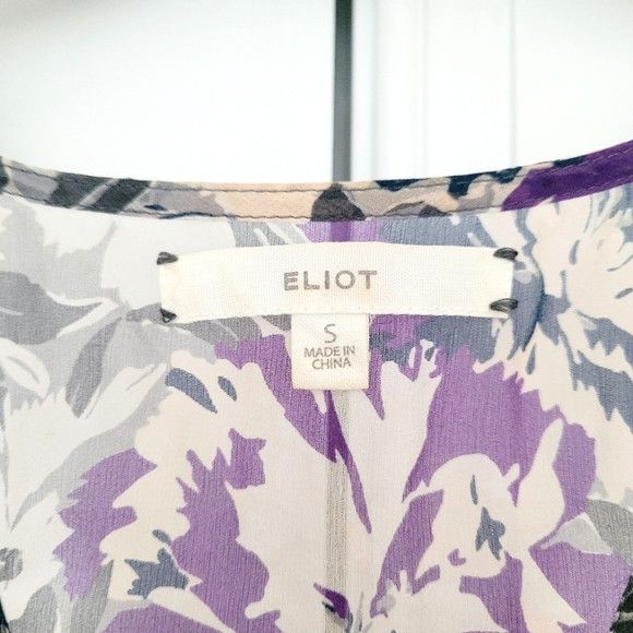 Anthropologie Eliot Sheer Silk Floral Ruffle Racerback Tank Gift Spring Size S / US 4 / IT 40 - 8 Thumbnail