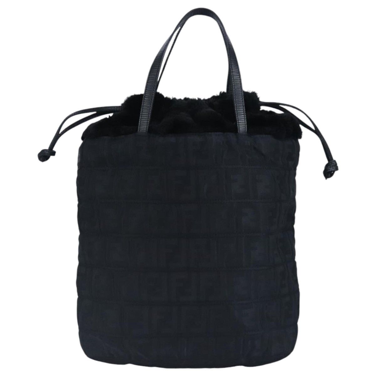 Fendi Black Canvas Handbag (Pre-Owned) Size ONE SIZE - 1 Thumbnail