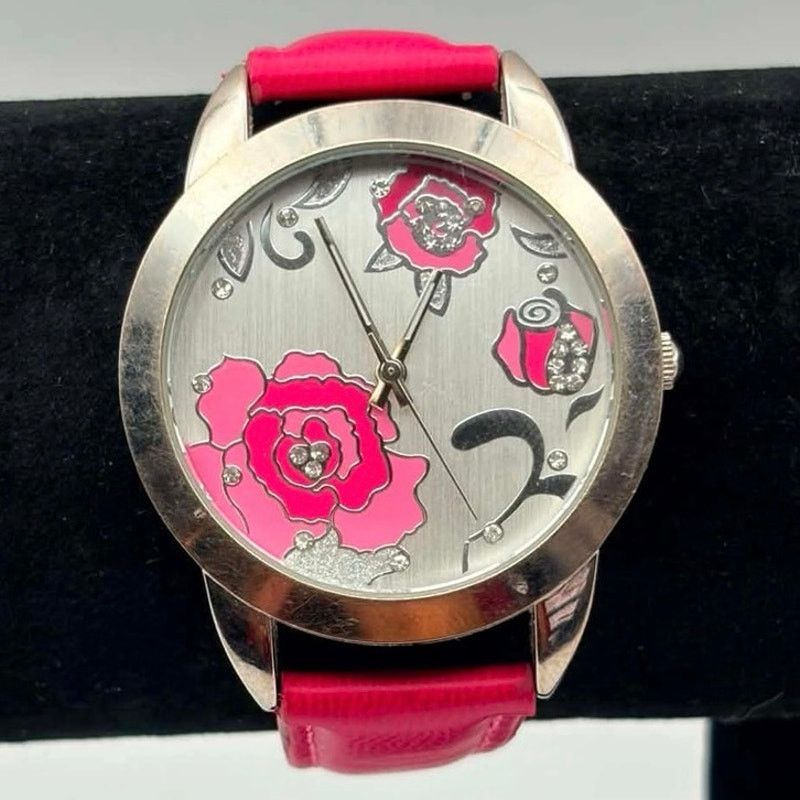 Other Silver & Pink Floral Watch Size ONE SIZE - 2 Thumbnail