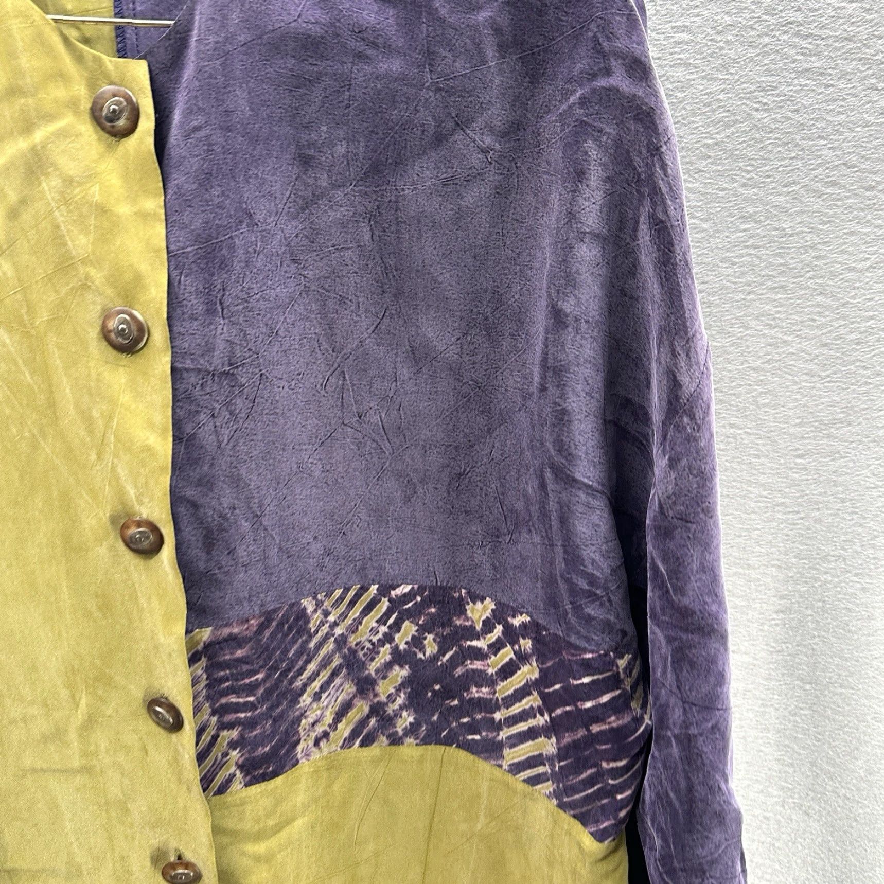 Vintage Melinda Phillips Blouse Womens S Shirt Adult S Purple Bohemian Classic Boho 3/4 Sleeve Geometric Round Neck Size S / US 4 / IT 40 - 3 Thumbnail
