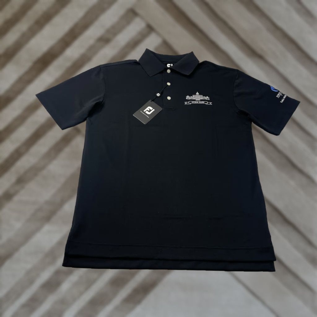 Footjoy NWT Footjoy Polo Shirt Mens M Black Stretch Pique Golf Logo FJ Golf Short Sleeve Regular 2010s Classic Sports Size US M / EU 48-50 / 2 - 1 Thumbnail