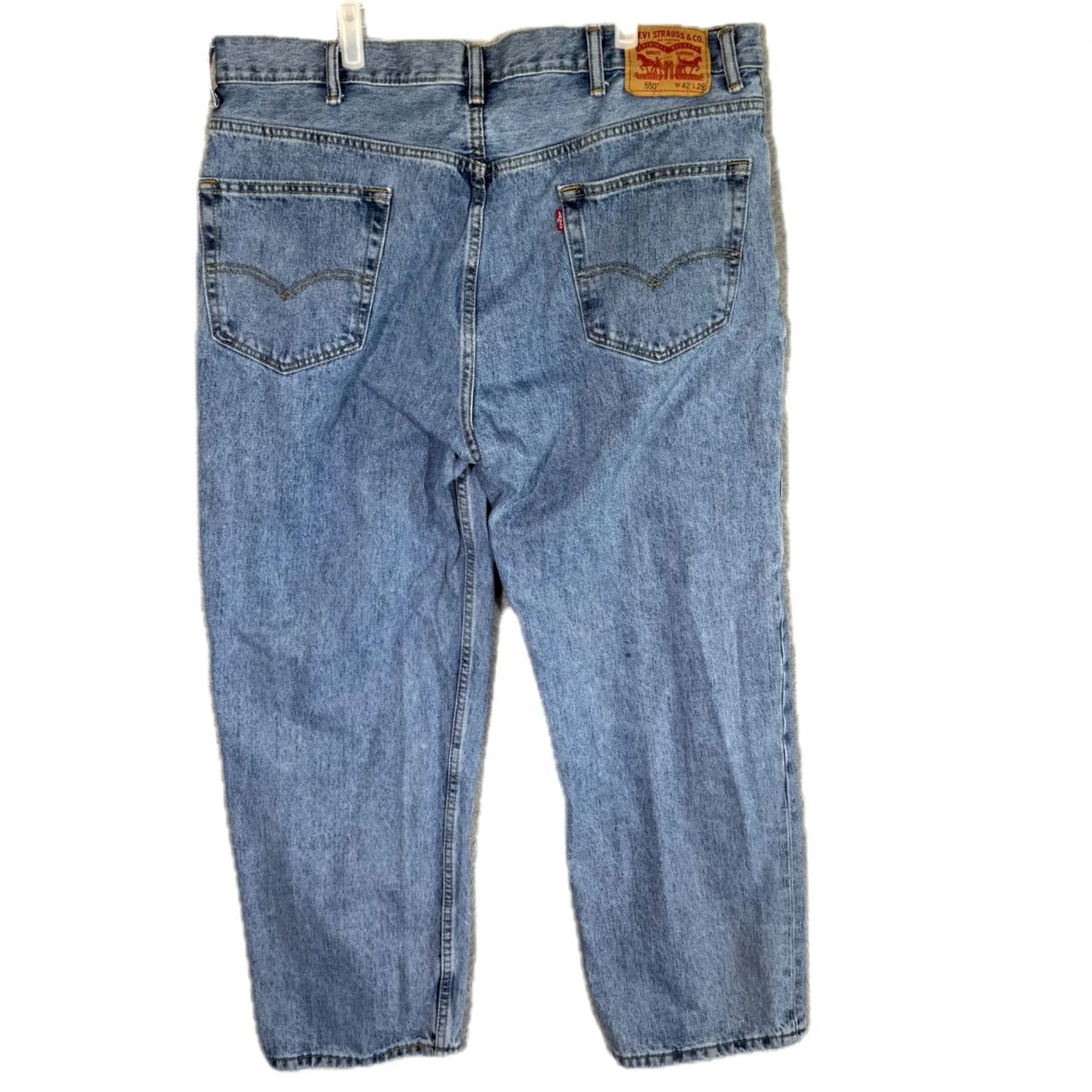 Levi's VINTAGE Levi’s 550 Jeans Men 44x29 Relaxed Straight Blue Denim Medium Wash Size US 44 / EU 60 - 2 Thumbnail