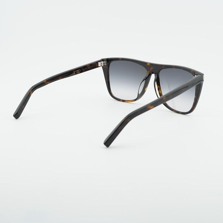 Saint Laurent Paris Saint Laurent SL1F 003 Sunglasses Dark Havana Square Frame Size ONE SIZE - 3 Thumbnail