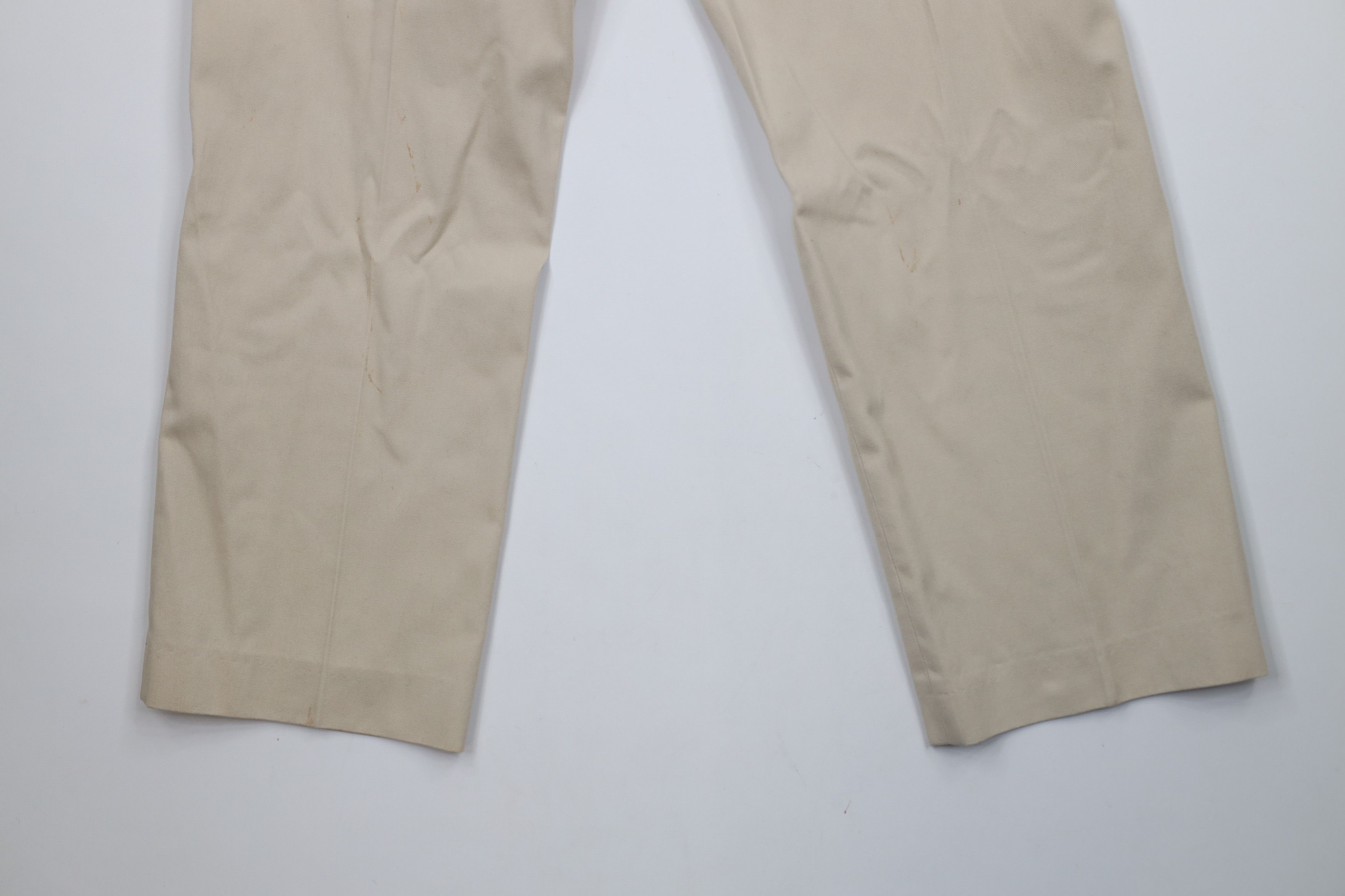 L.L. Bean × Vintage Vintage 90s LL Bean Buckle Waist Wide Leg Pants Beige USA Size US 36 / EU 52 - 12 Thumbnail