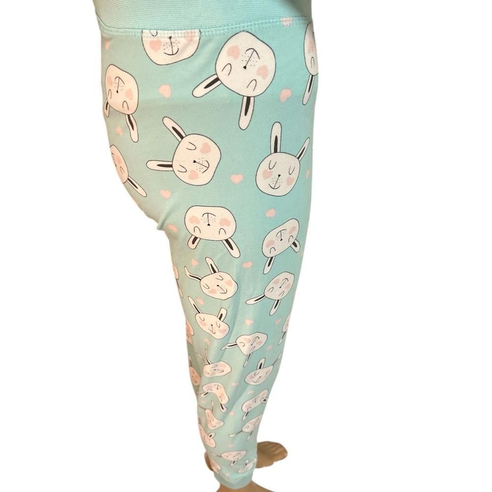Designer Mint Green Pajama Pants with Bunny Print Size ONE SIZE - 4 Thumbnail