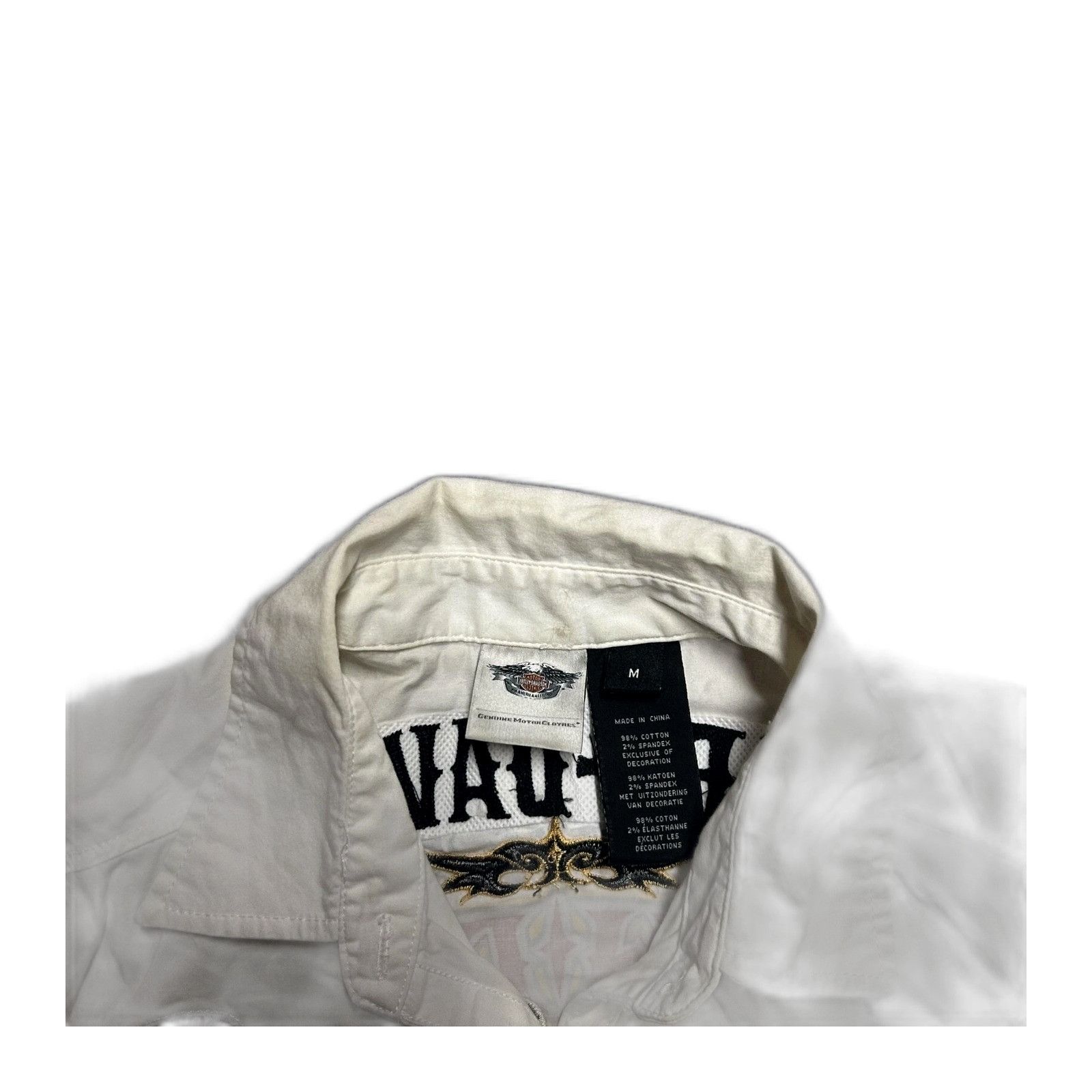 Vintage Harley Davidson Embroidered Live Free Hell Cat Button Shirt Size US M / EU 48-50 / 2 - 3 Thumbnail