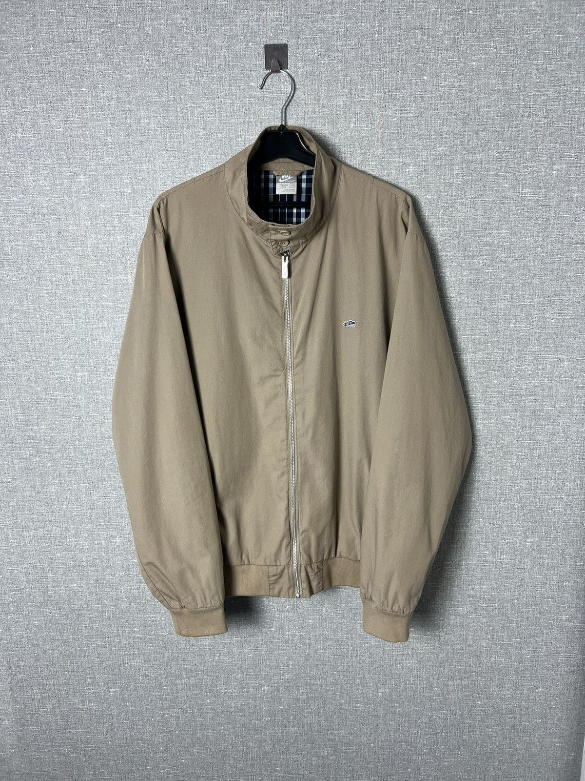 Nike × Vintage Vintage Nike Sportswear Plaid Lined Collared Bomber Jacket Size US L / EU 52-54 / 3 - 12 Thumbnail
