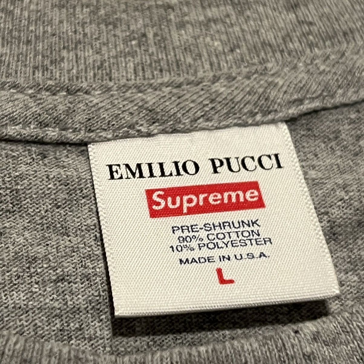 Supreme Supreme Emilio Pucci Box Logo Tee Blue bogo t shirt Size US L / EU 52-54 / 3 - 14 Thumbnail