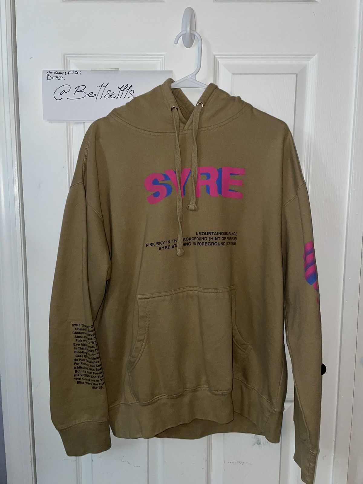 image of Syre Hoodie Jaden Smith X Msftsrep in Brown, Men's (Size Large)