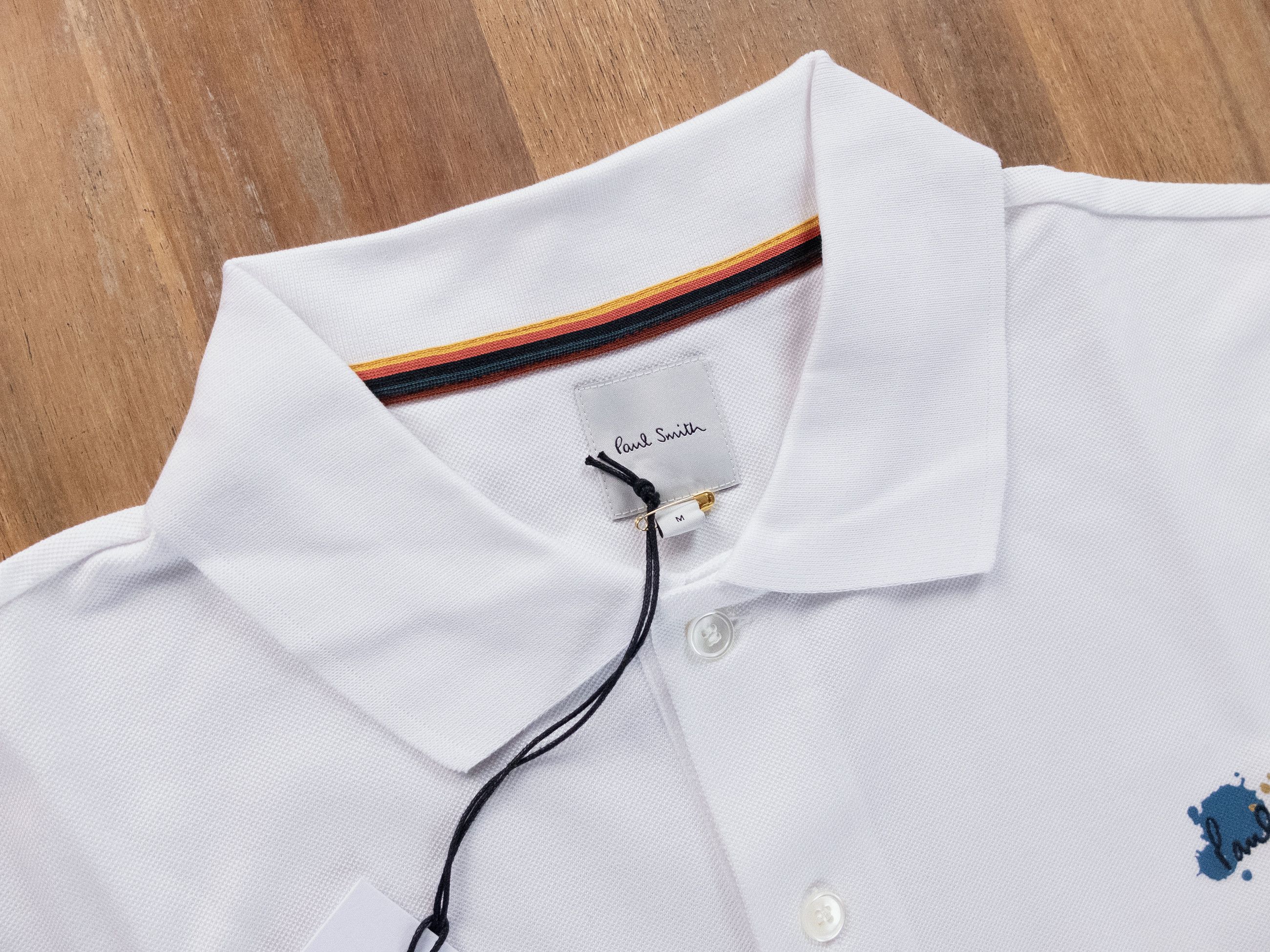 Paul Smith PAUL SMITH mainline white Paint splatter polo shirt Medium Size US M / EU 48-50 / 2 - 5 Thumbnail