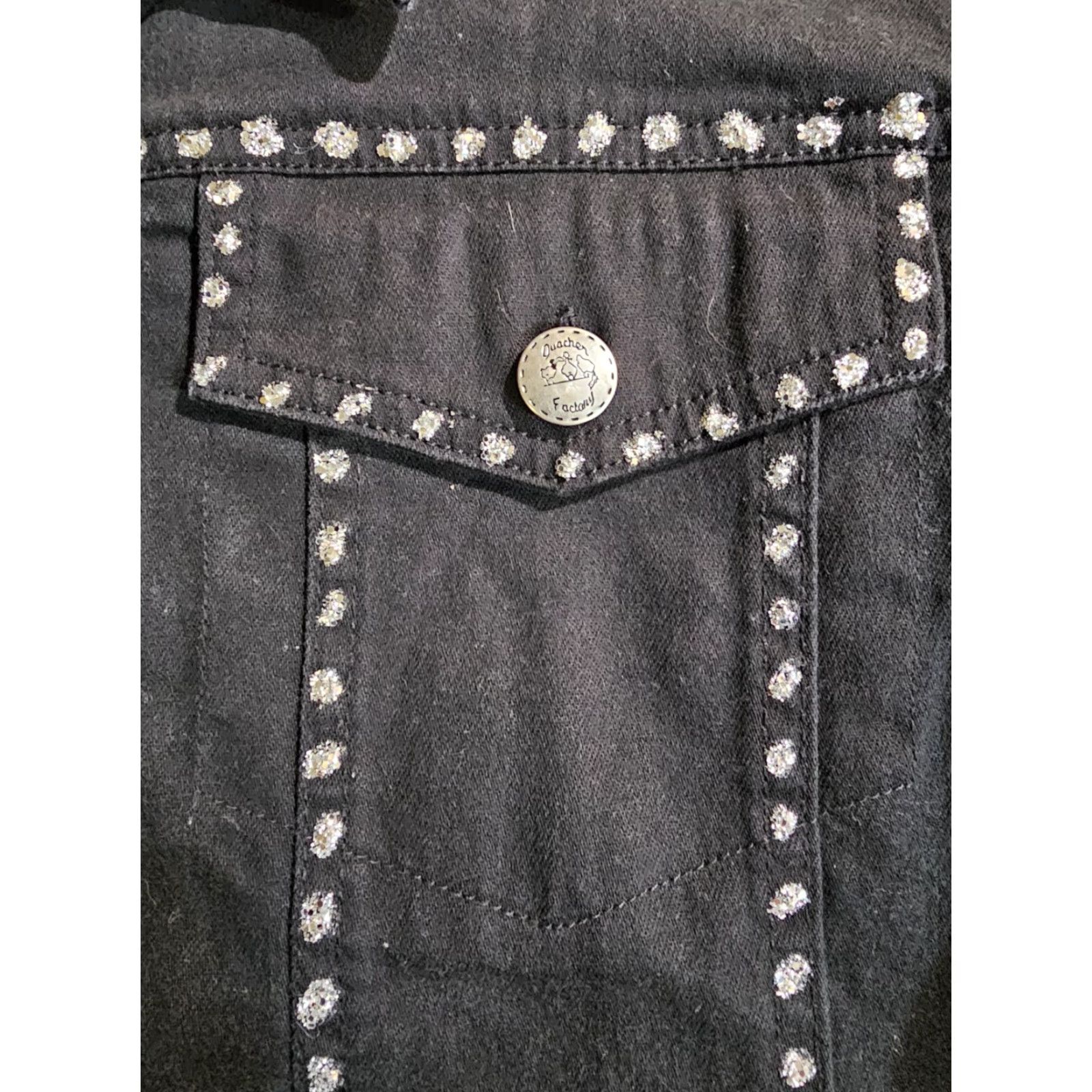 Quacker Factory VINTAGE The Quacker Factory Black Denim Jacket Rhinestone Butterflies Women's Size Large Jacket Size L / US 10 / IT 46 - 7 Thumbnail