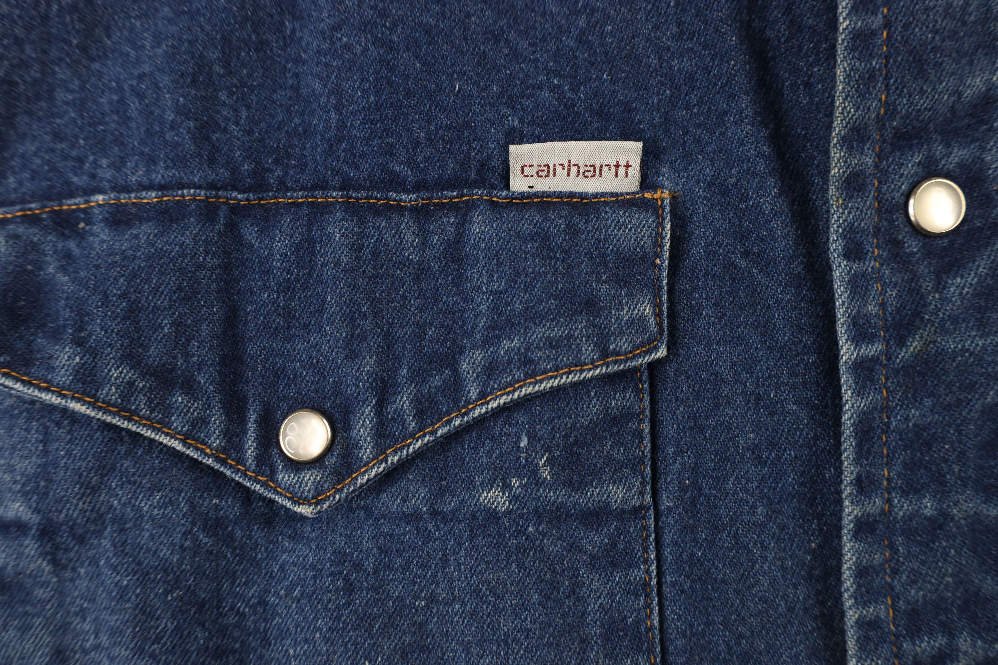 Carhartt × Vintage Vintage 90s Carhartt Western Cowboy Snap Button Shirt USA Size US XXL / EU 58 / 5 - 6 Thumbnail