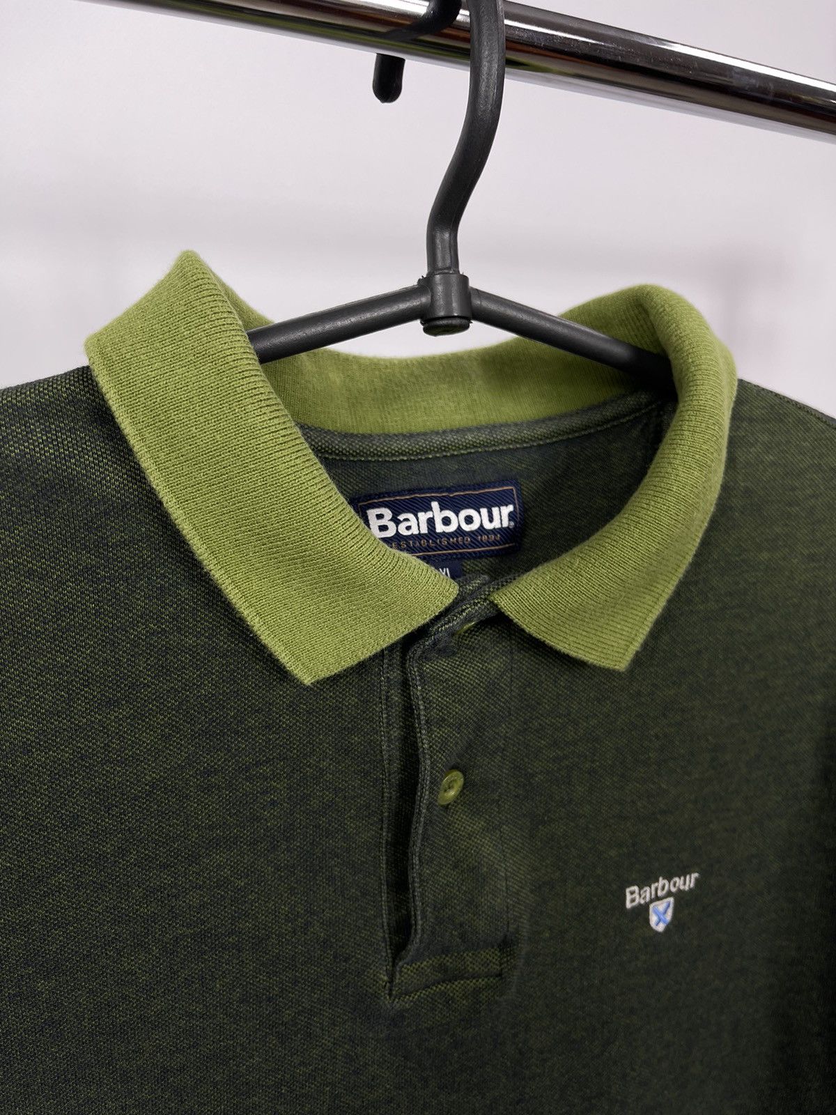 Barbour Vintage Polo T-Shirt Barbour Green Men’s Size XL Y2K Size US XL / EU 56 / 4 - 4 Thumbnail