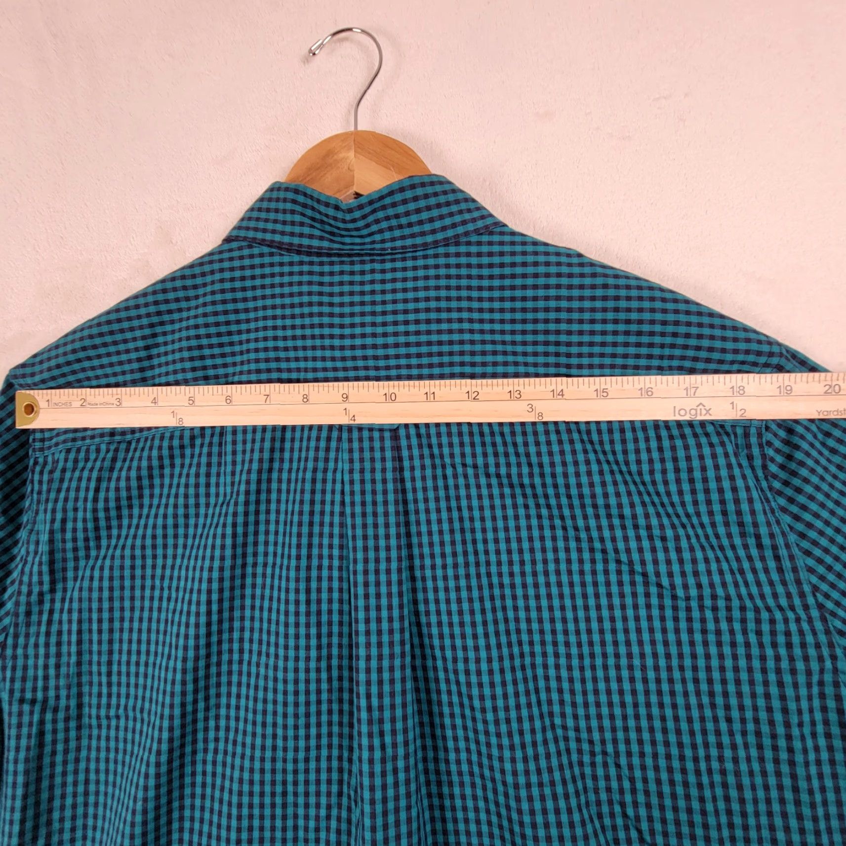 Chaps Chaps Shirt Mens Large Classic Fit Gingham Checked Multicolor Blue Green Long Sleeve Button-Up Workwear Spring Size US L / EU 52-54 / 3 - 6 Thumbnail