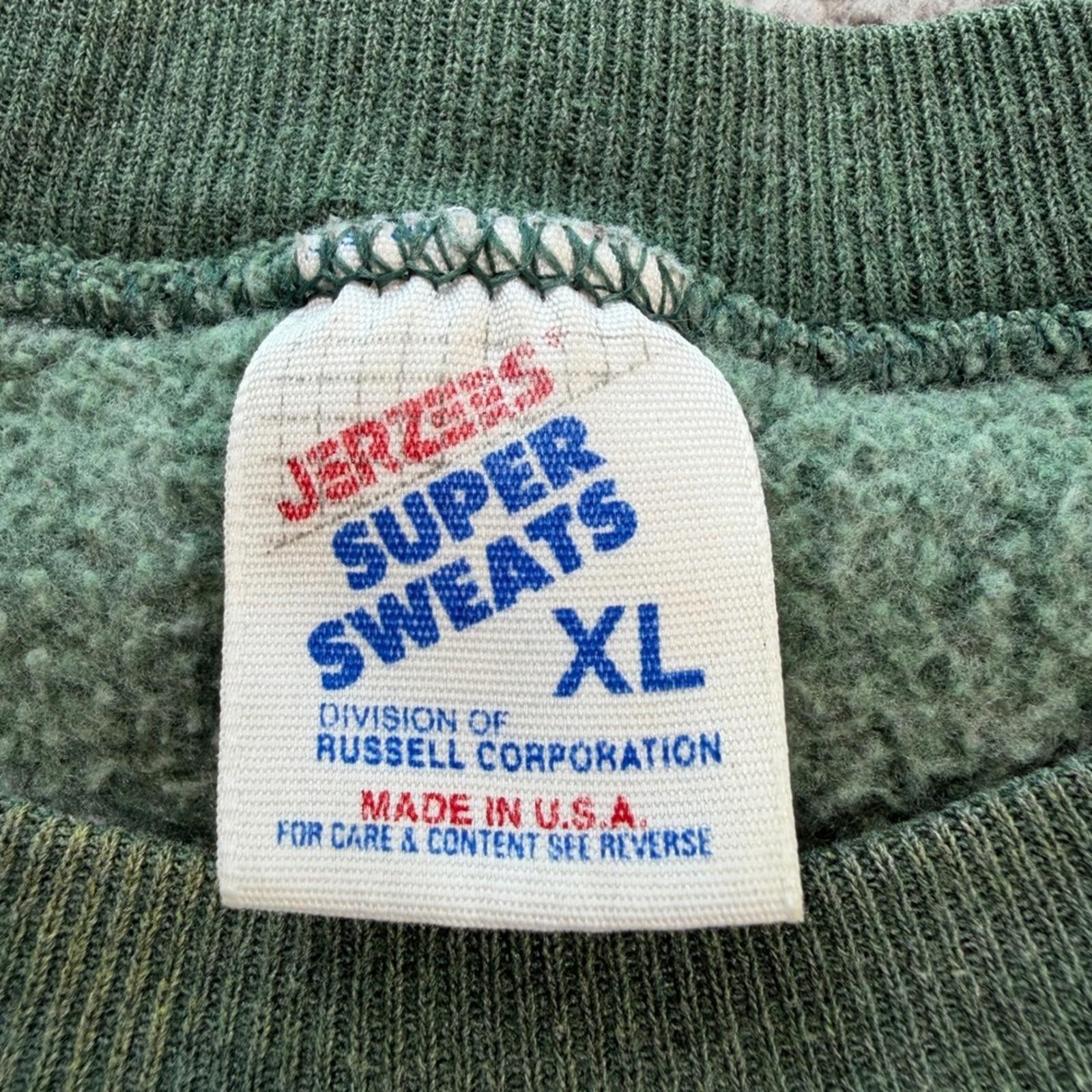 Jerzees Vintage 90's Old Broadway Brewery Green Crewneck Sweatshirt Size US XL / EU 56 / 4 - 4 Thumbnail