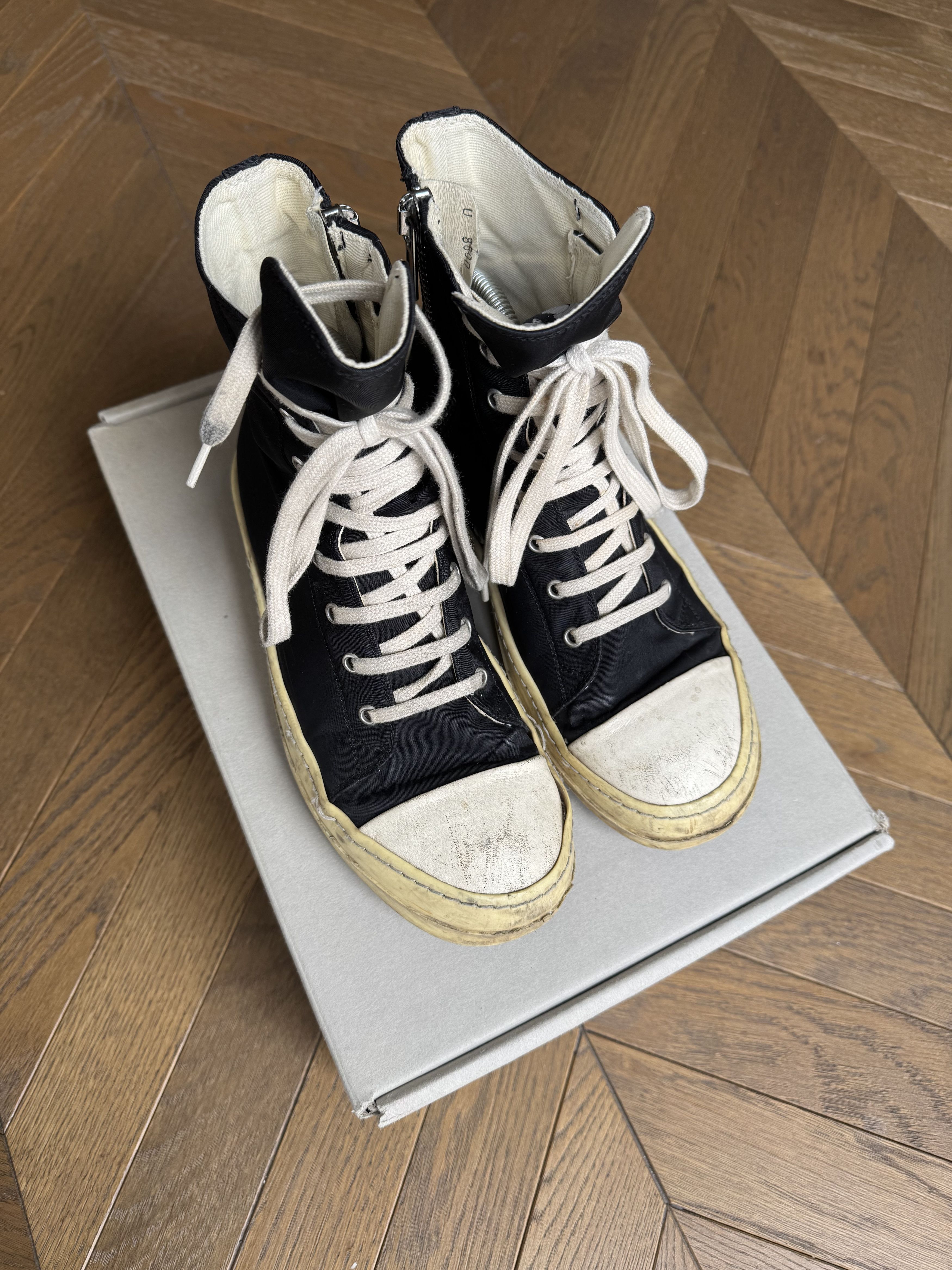 トップス Rick Owens drkshdw Rick Owens × Rick Owens Drkshdw SS14 Waxed Canvas High-Top