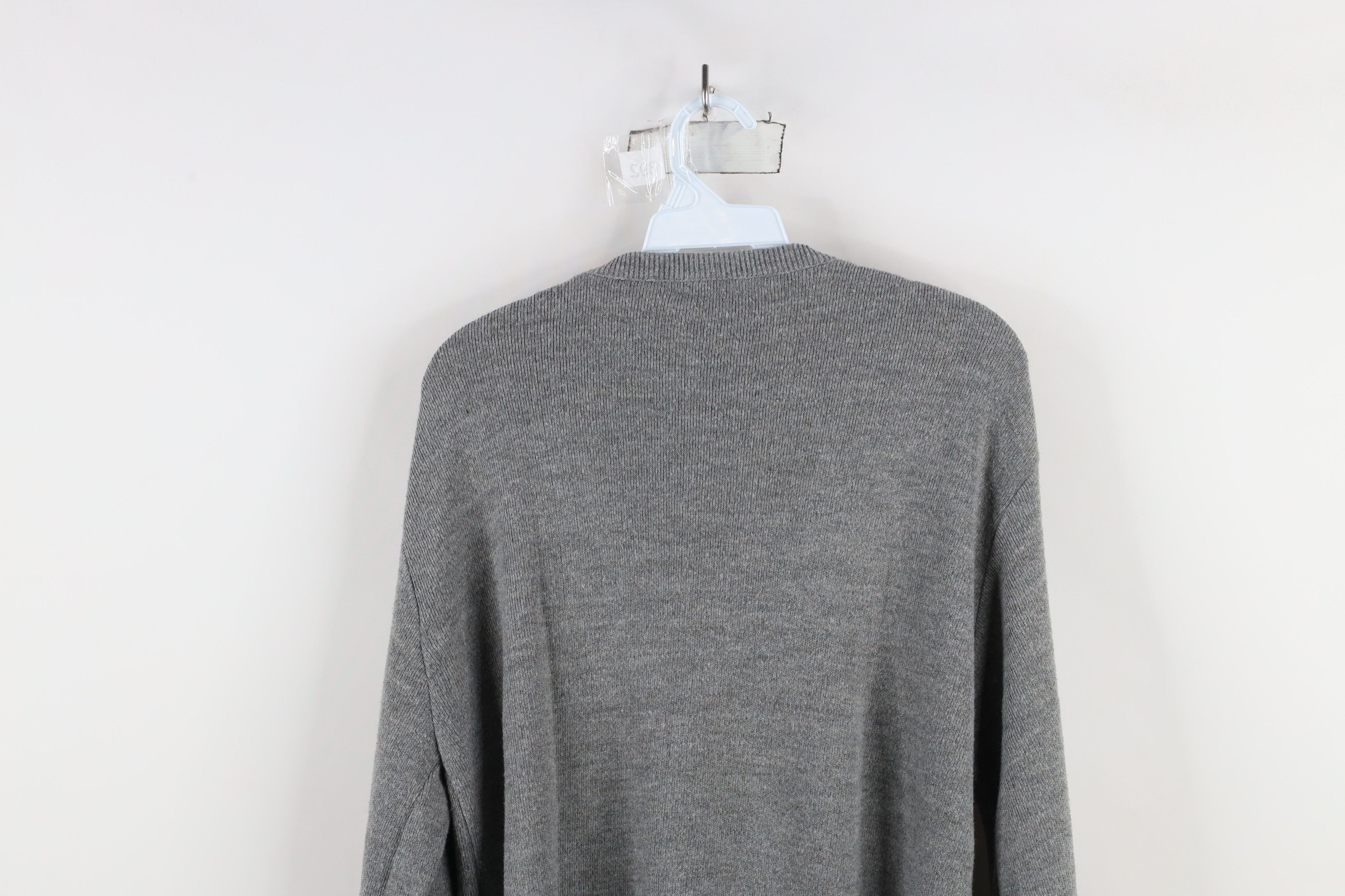 Vintage Vintage 70s Streetwear Blank Knit V-Neck Sweater Gray USA Size US XL / EU 56 / 4 - 12 Thumbnail
