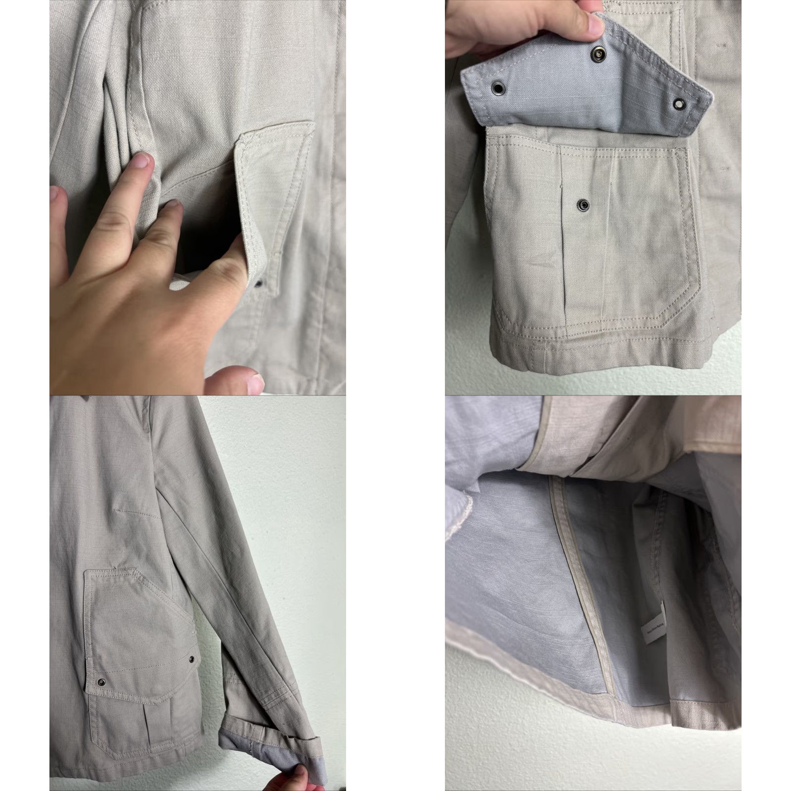 J.Crew J.CREW Women’s Small Beige Canvas Cotton Field Jacket Hunting Button Up Pockets Military Jacket Women S Beige Canvas Pockets Size S / US 4 / IT 40 - 8 Thumbnail