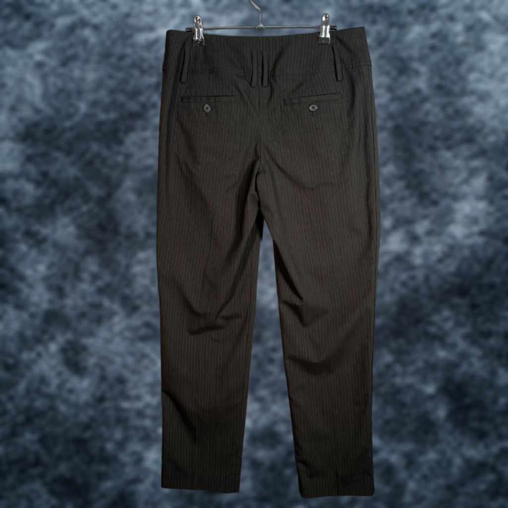 Calvin Klein Calvin Klein Womens Slim Fit Dress Pants Charcoal Pinstripe Riley Trousers Size 28" / US 6 / IT 42 - 1 Thumbnail