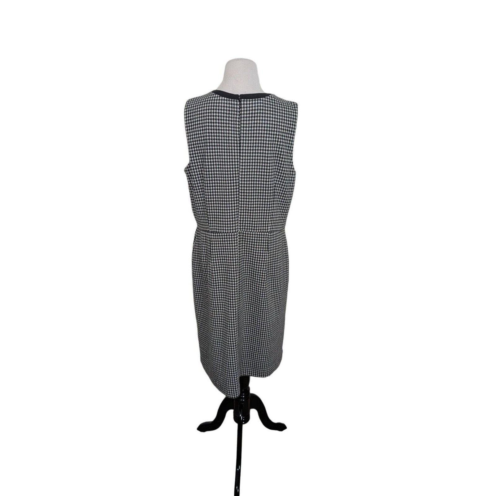 Talbots NEW Talbots Houndstooth Dress Womens Petite Size 14 Black Size XL / US 12-14 / IT 48-50 - 8 Thumbnail