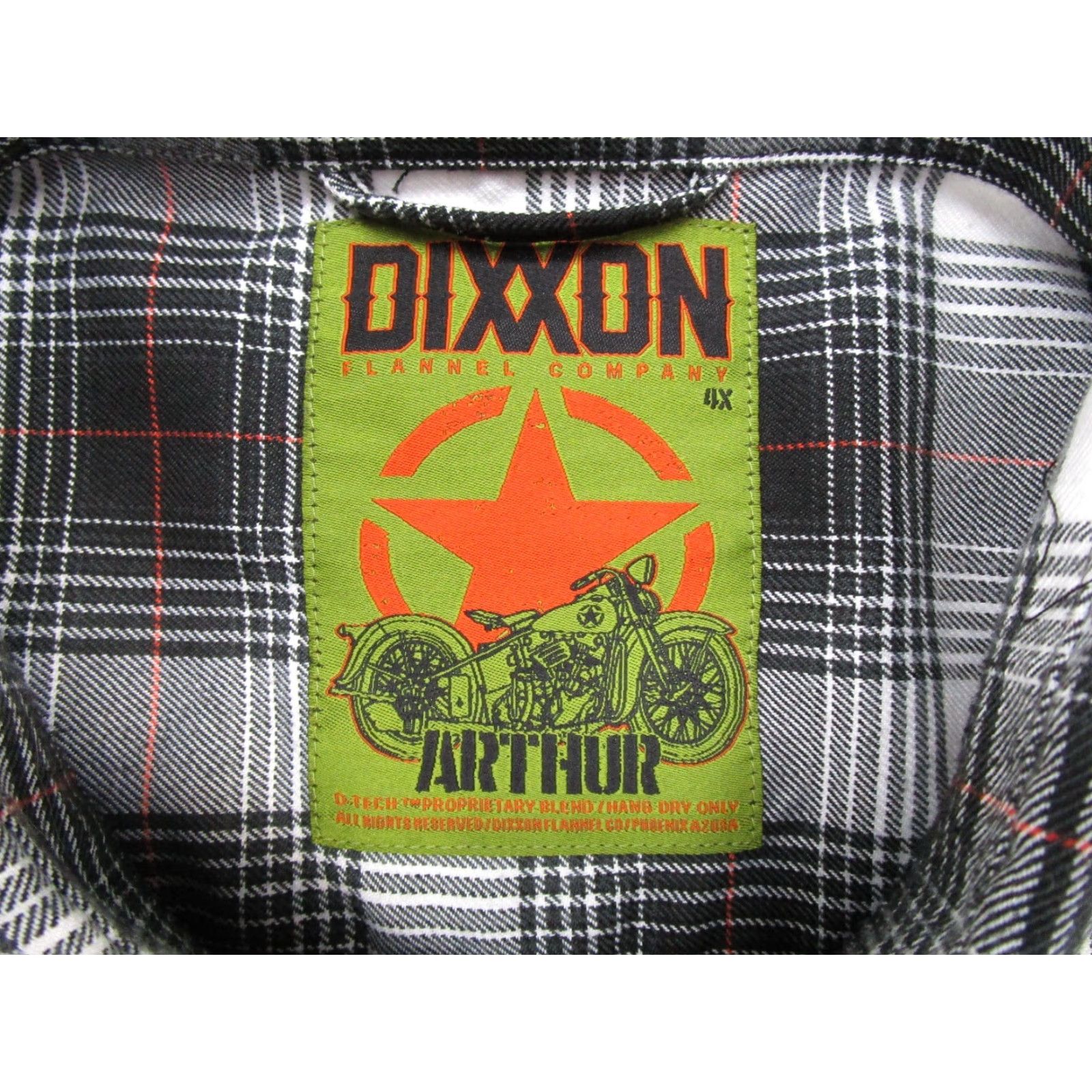 Vintage Dixxon Arthur Black White Plaid Snap Up Flannel Shirt Men's Size 4X Read Size US XXL / EU 58 / 5 - 2 Thumbnail
