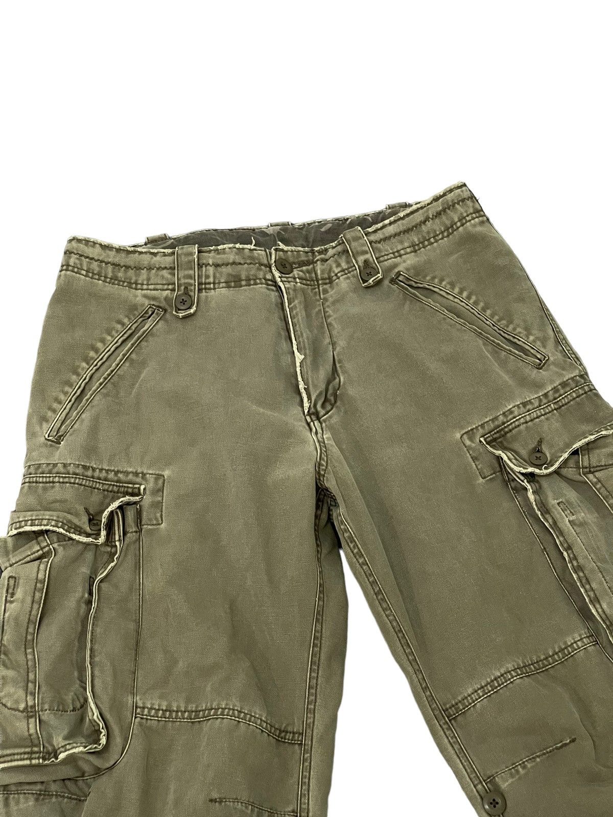 Japanese Brand Wide Cargo Sunny Cloud Cotton Canvas Military 7🟦2 Size US 31 - 8 Thumbnail