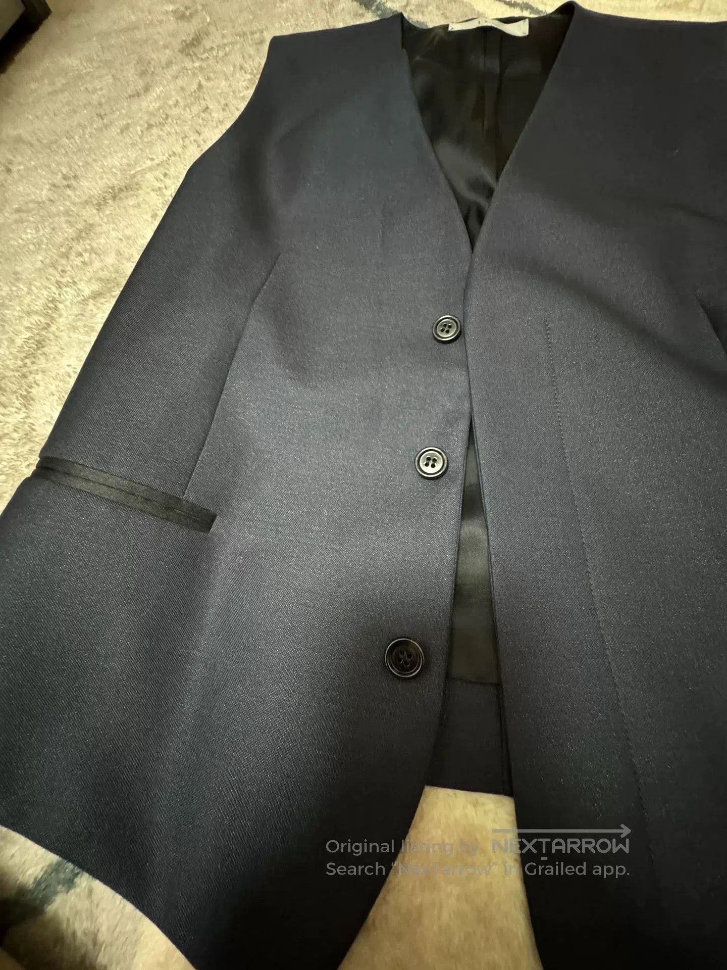 Dior Diorhomme Classic Hidden Button Dark Blue Vest. Size US S / EU 44-46 / 1 - 6 Thumbnail
